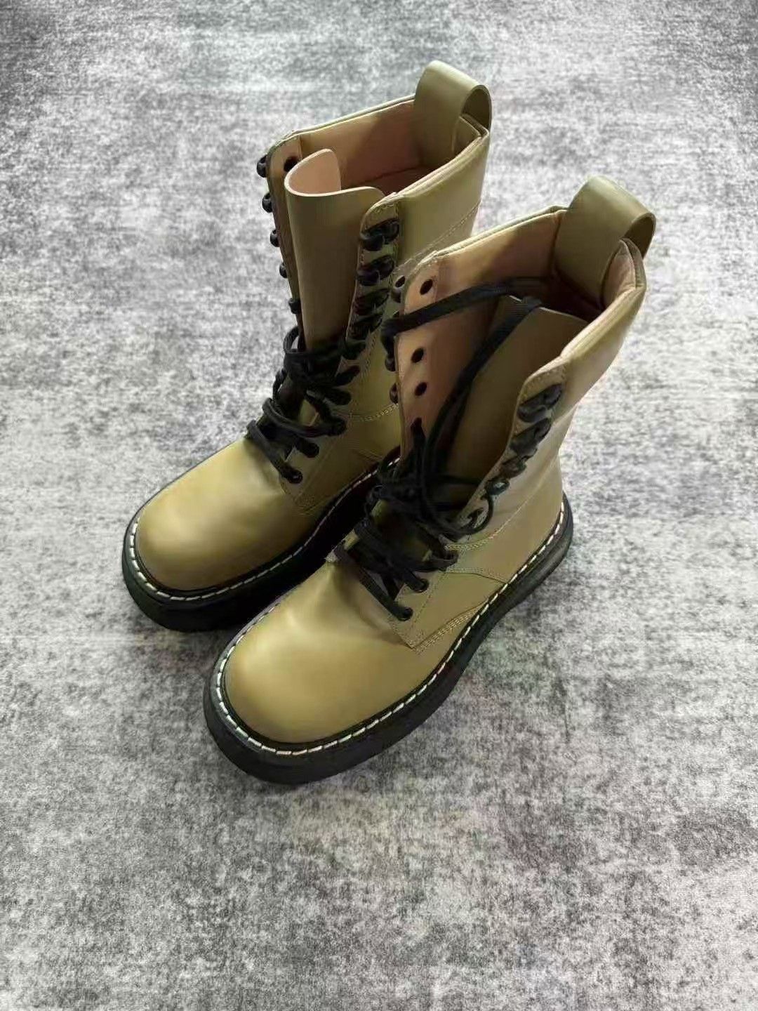 Bottega Veneta Bottega Veneta Brown Platform Martin Boots Size US 5 / IT 35 - 1 Thumbnail