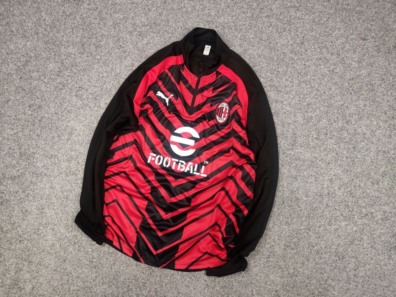Puma AC Milan x Puma Pre Match Soccer Drycell Football Zip Jersey Size US XL / EU 56 / 4 - 4 Thumbnail