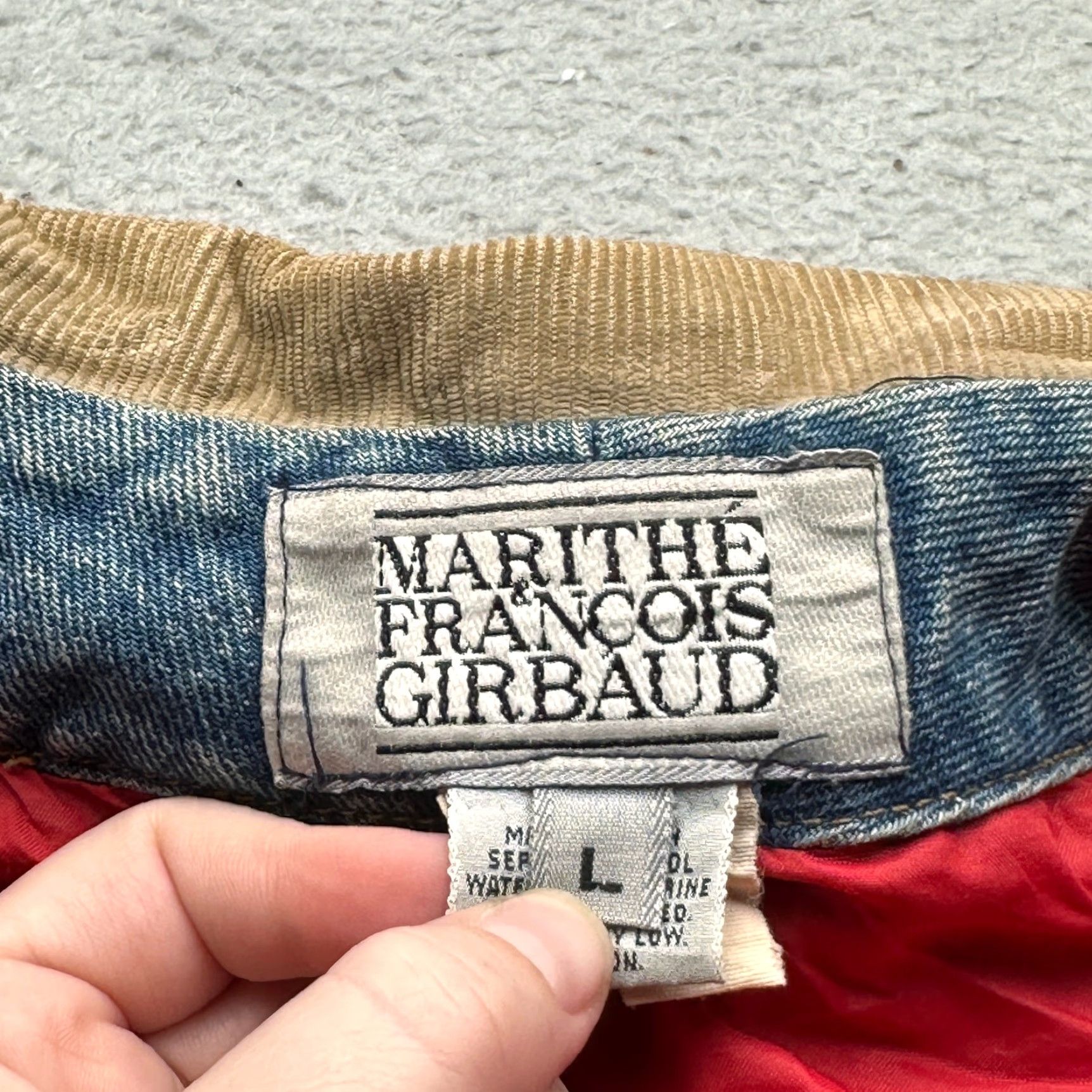 Vintage VINTAGE Marithé François Girbaud Denim Button Chore Coat Mens Large Lined Red Jacket Size US L / EU 52-54 / 3 - 3 Thumbnail