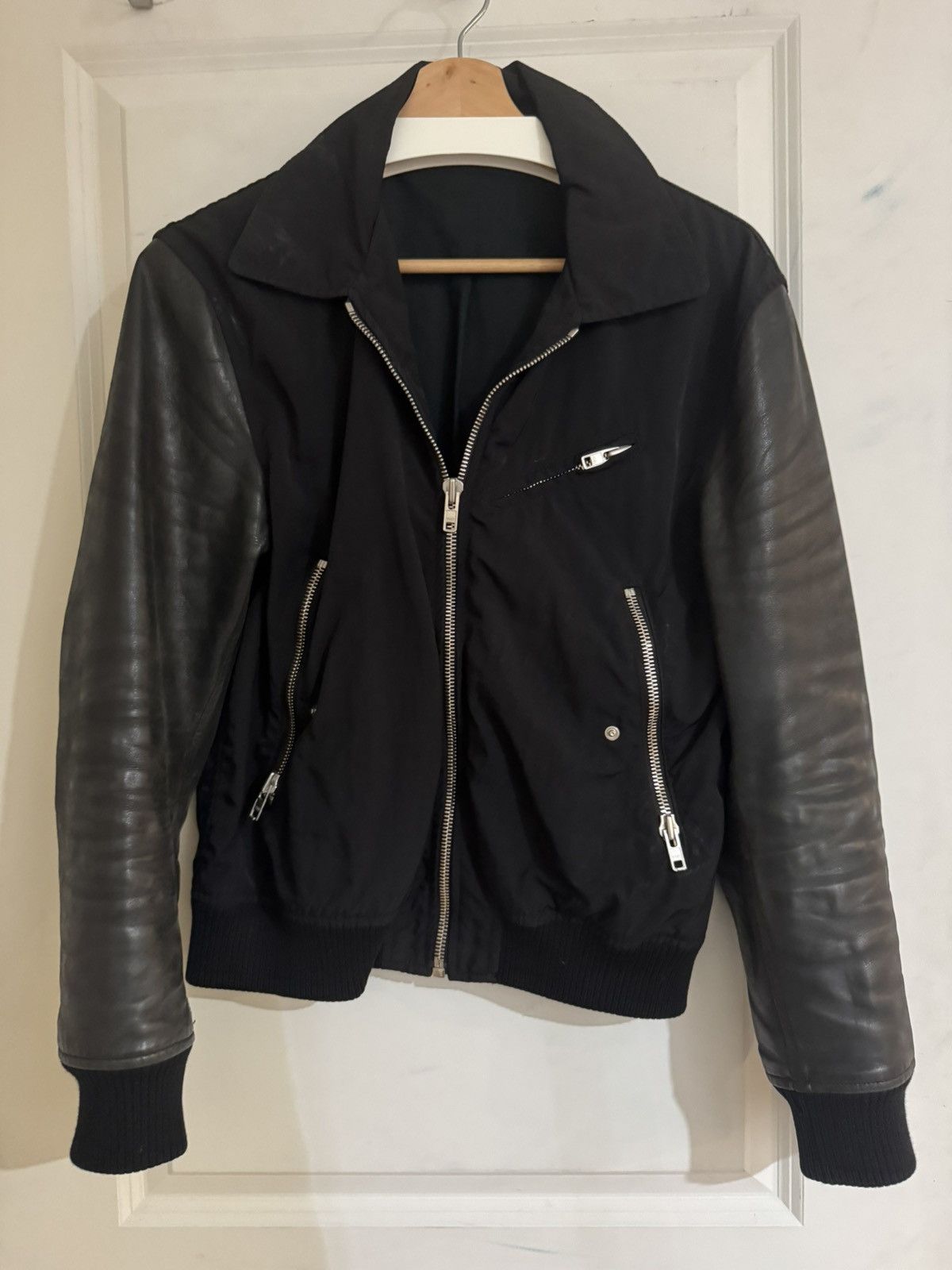 Acne Studios Acne Studios Leather Nylon Bomber Size US S / EU 44-46 / 1 - 1 Thumbnail