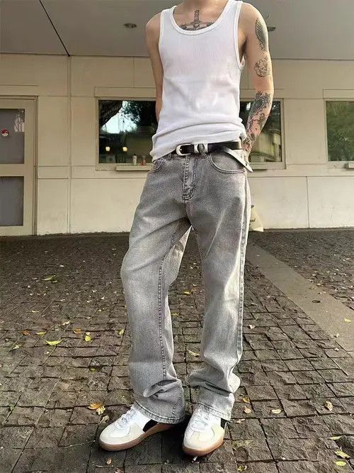 Japanese Brand Vintage street washed and aged casual micro flare jeans Size US 32 / EU 48 - 6 Thumbnail
