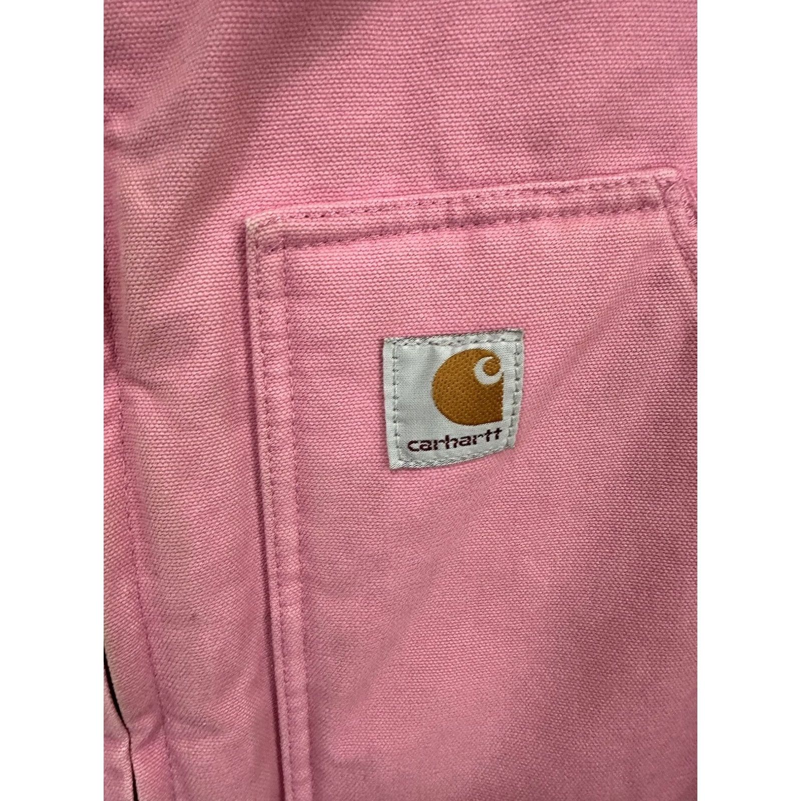 Carhartt VINTAGE Carhartt Women's Jacket WJ022 PKR Pink Sherpa L WJ022 PKR Wood Trim? Size L / US 10 / IT 46 - 4 Thumbnail