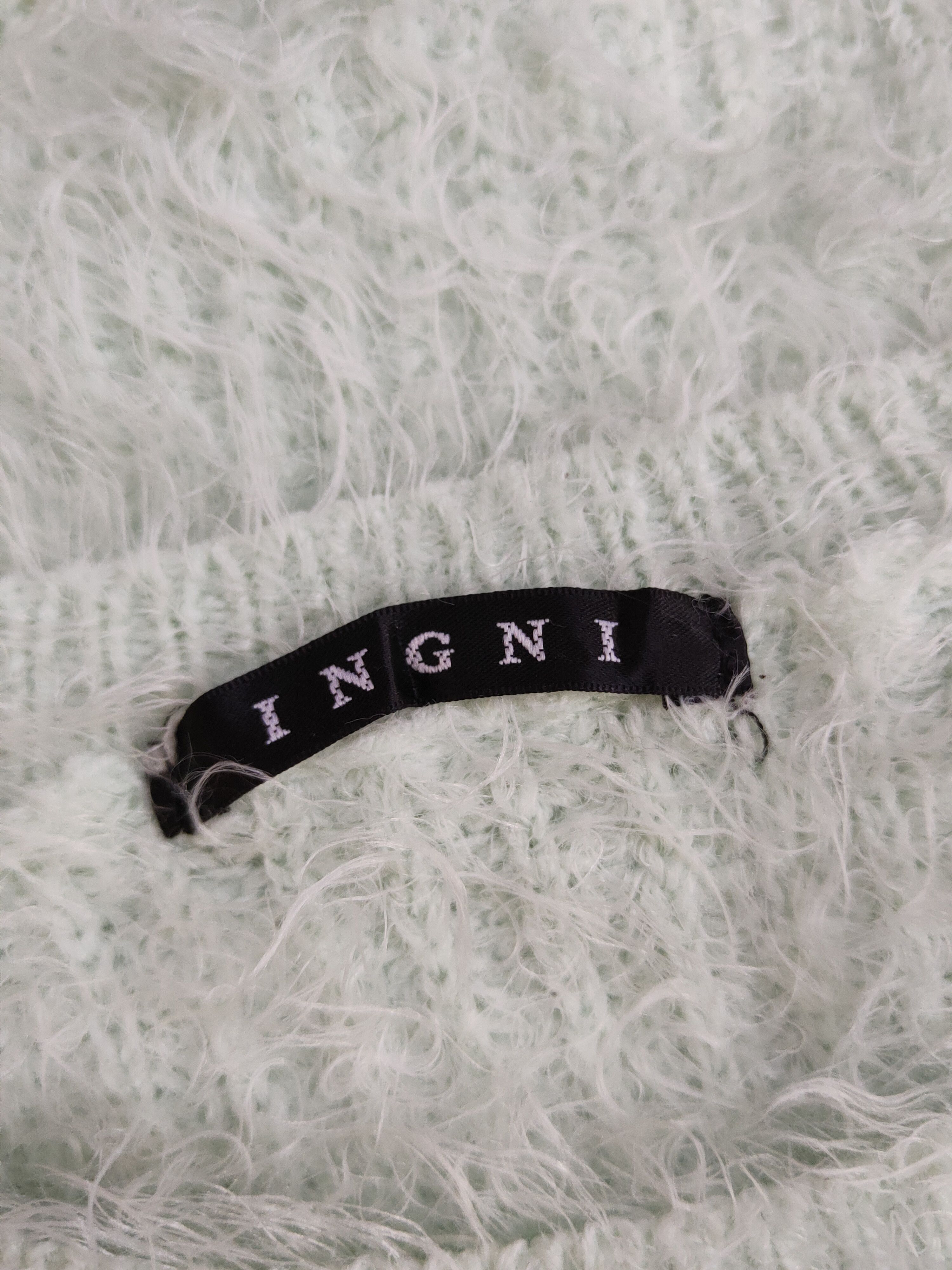 Homespun Knitwear Ingni Mint Green Shag Shaggy Fur Mohair Knitwear #S2056 Size S / US 4 / IT 40 - 12 Thumbnail