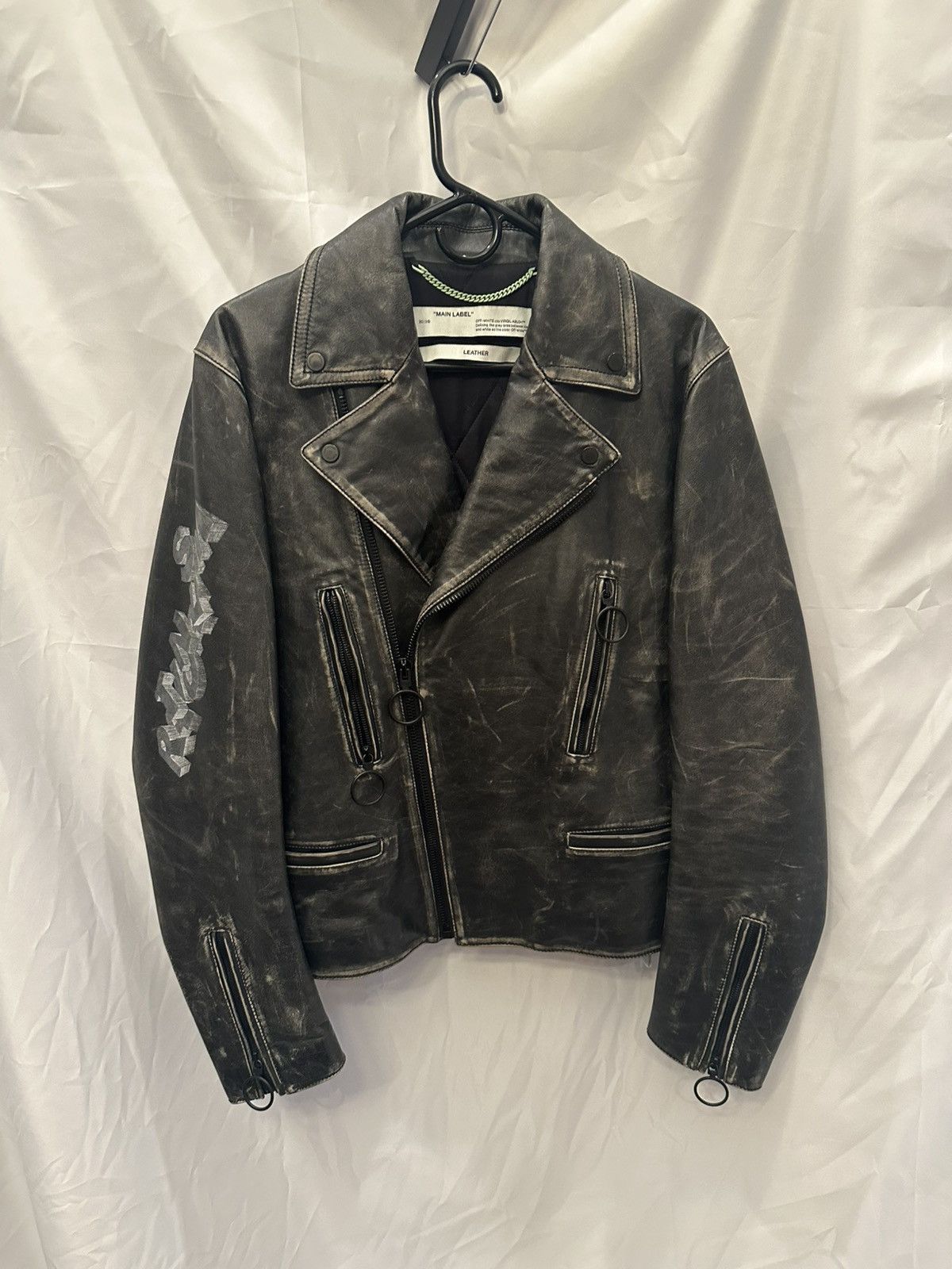 Off-White Off White Leather Jacket Size US L / EU 52-54 / 3 - 1 Thumbnail