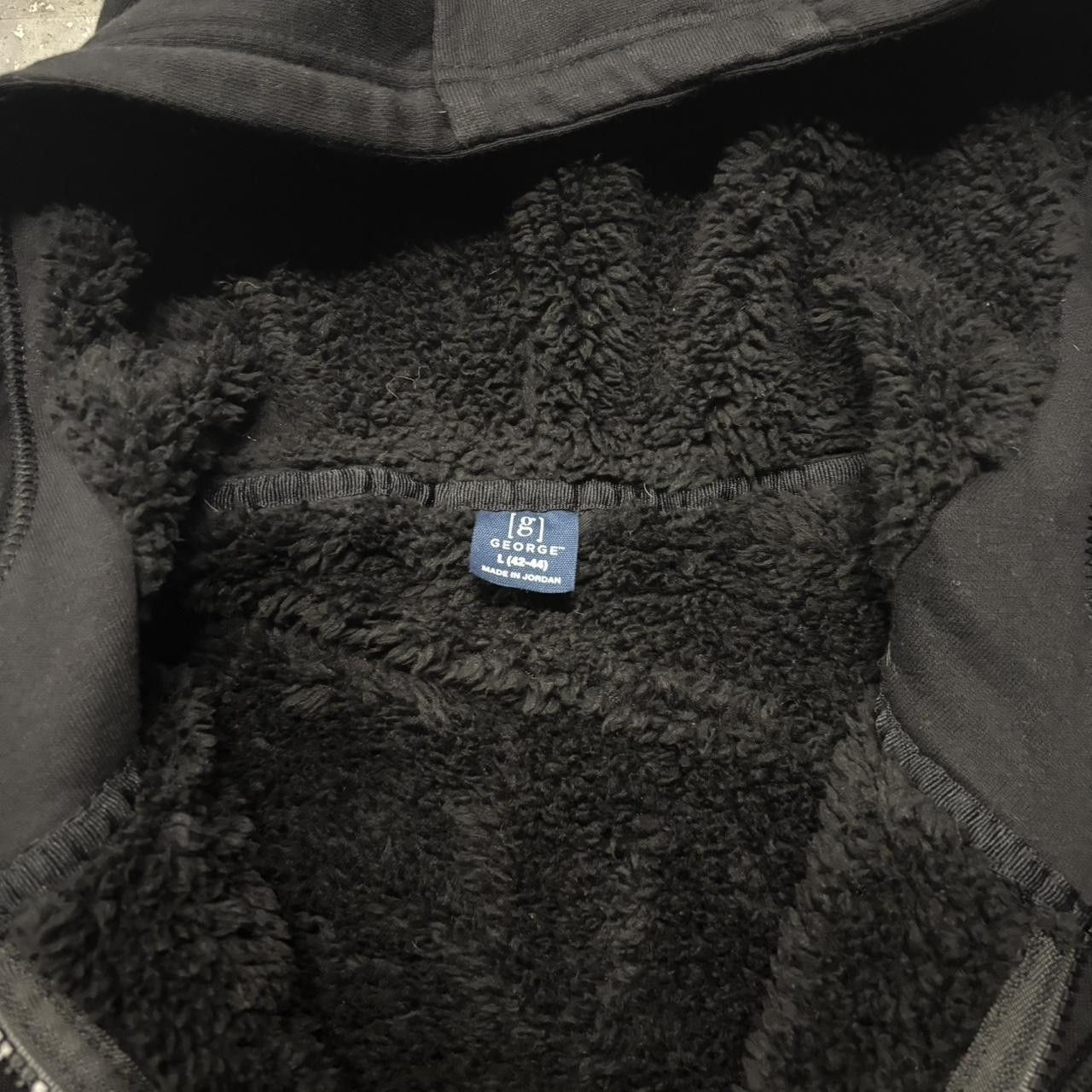 Japanese Brand × Vintage Crazy Vintage Y2K/2000s Black Blank Soft Sherpa Fur Lined Essential Zip Up Hoodie! Size US L / EU 52-54 / 3 - 6 Thumbnail