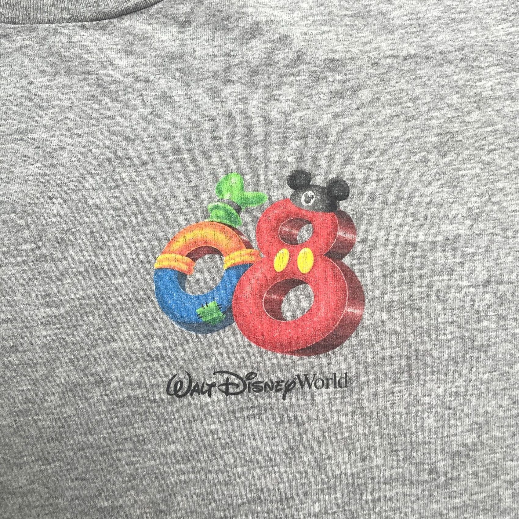 Disney VINTAGE Disney Mickey Mouse Graphic T-Shirt Womens Medium Gray Crew Casual Tee Size M / US 6-8 / IT 42-44 - 4 Thumbnail