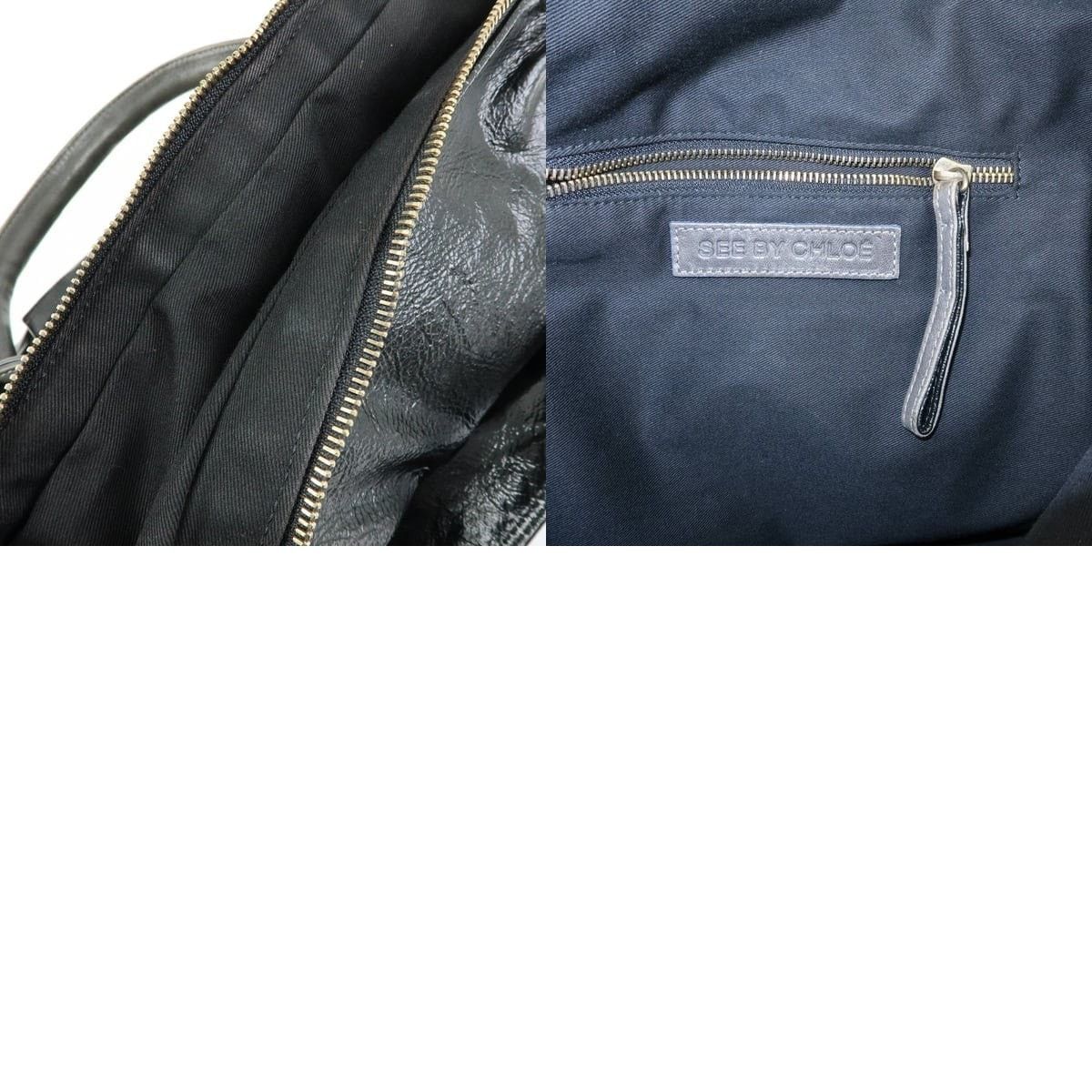 Chloe Chloe See by Chloe Boston Patent Leather Satchel Black Size ONE SIZE - 8 Thumbnail
