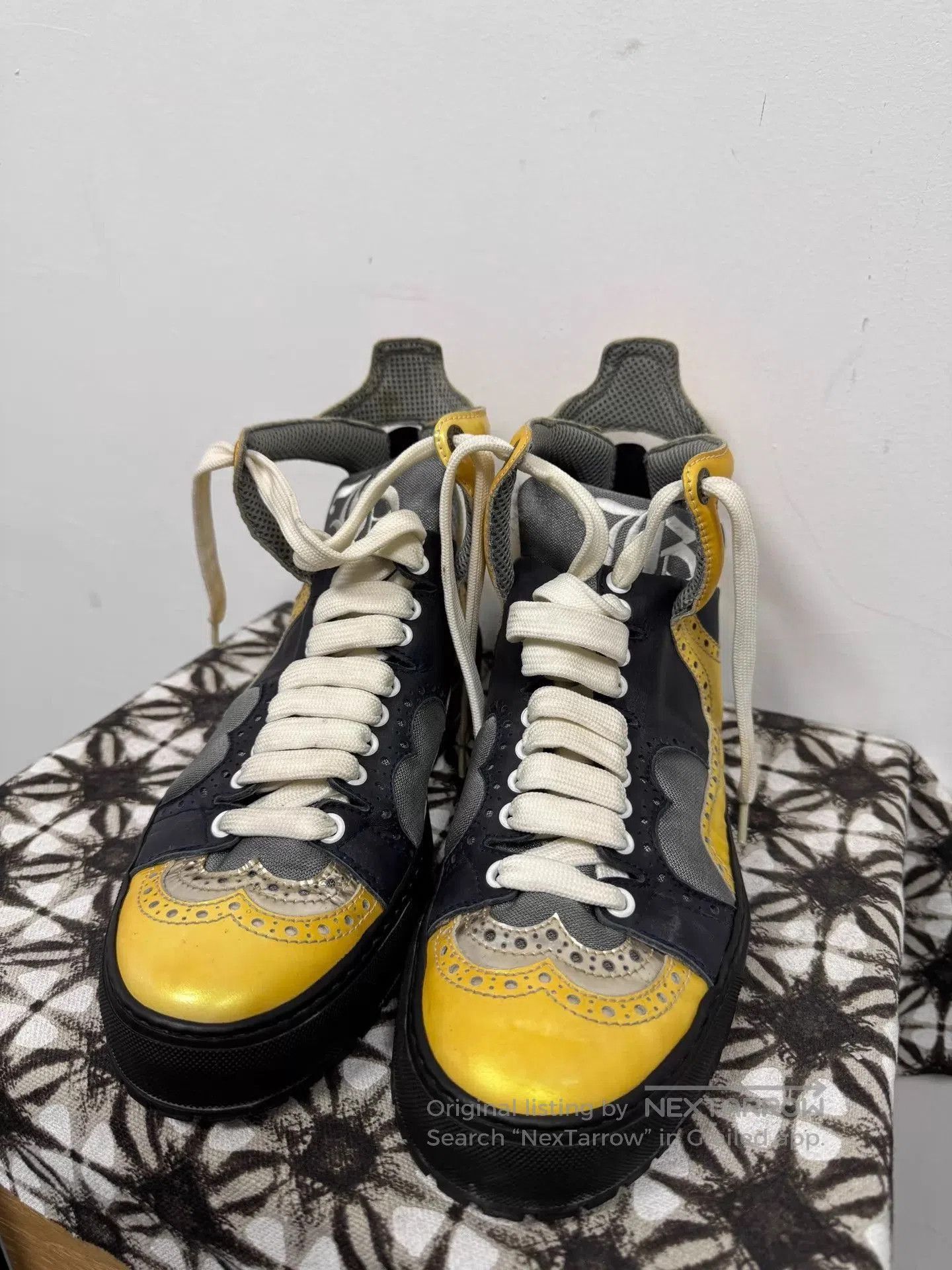 John Galliano Multi-Color High-Top Sneakers Size 9. Size US 9 / EU 42 - 1 Thumbnail