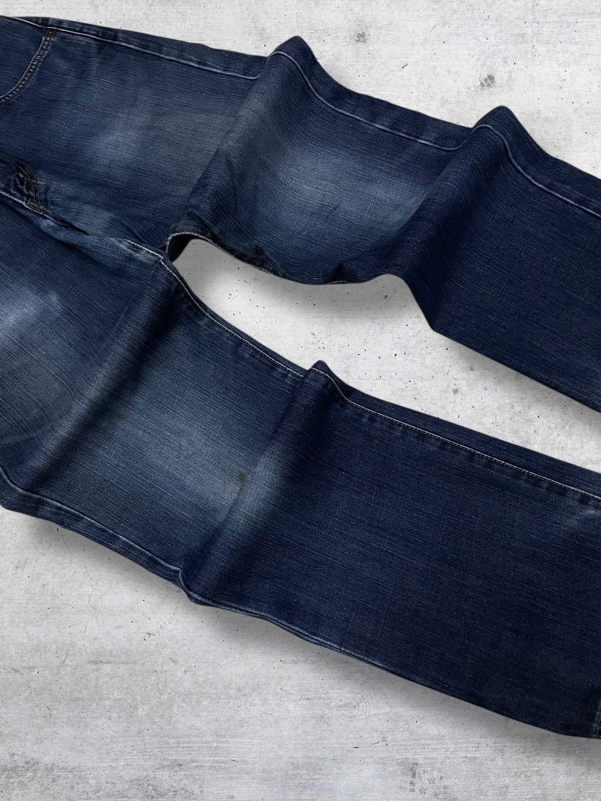 Edwin VINTAGE EDWIN 90S JAPAN OG DESIGNER RIPPED INDIGO RAW DENIM Size US 31 - 6 Thumbnail