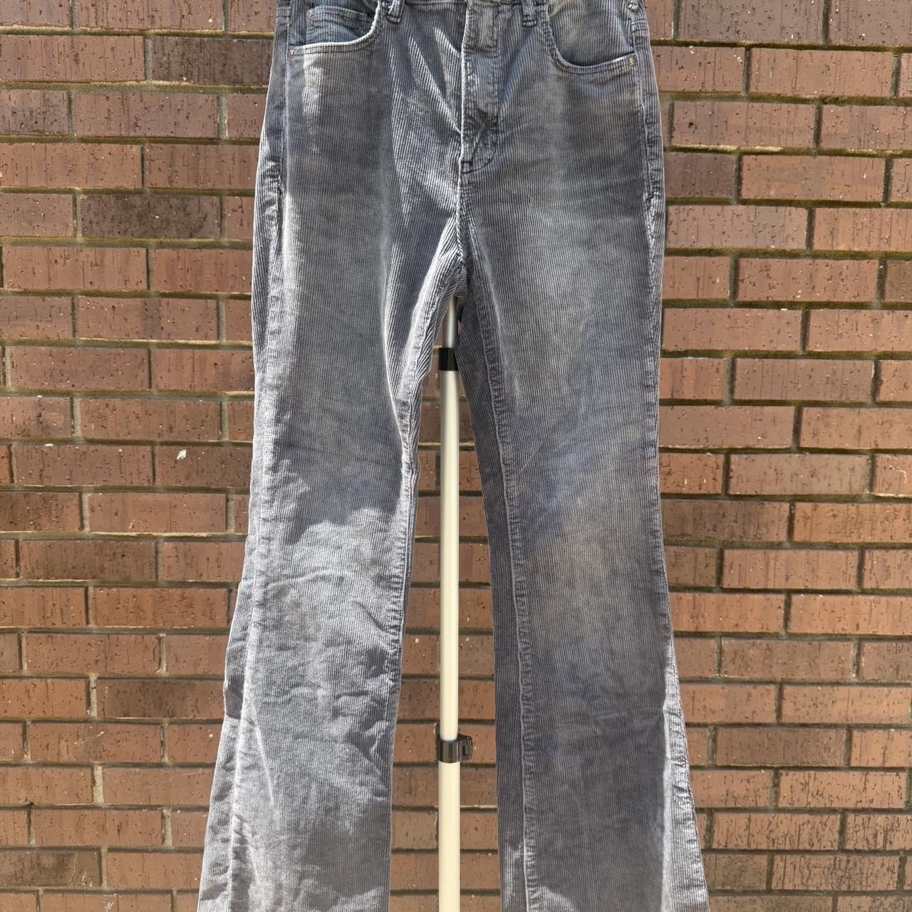 Anthropologie Anthropologie Pilcro Gray Grey Corduroy Pants Bootcut Flare Size 26" / US 2 / IT 38 - 1 Thumbnail