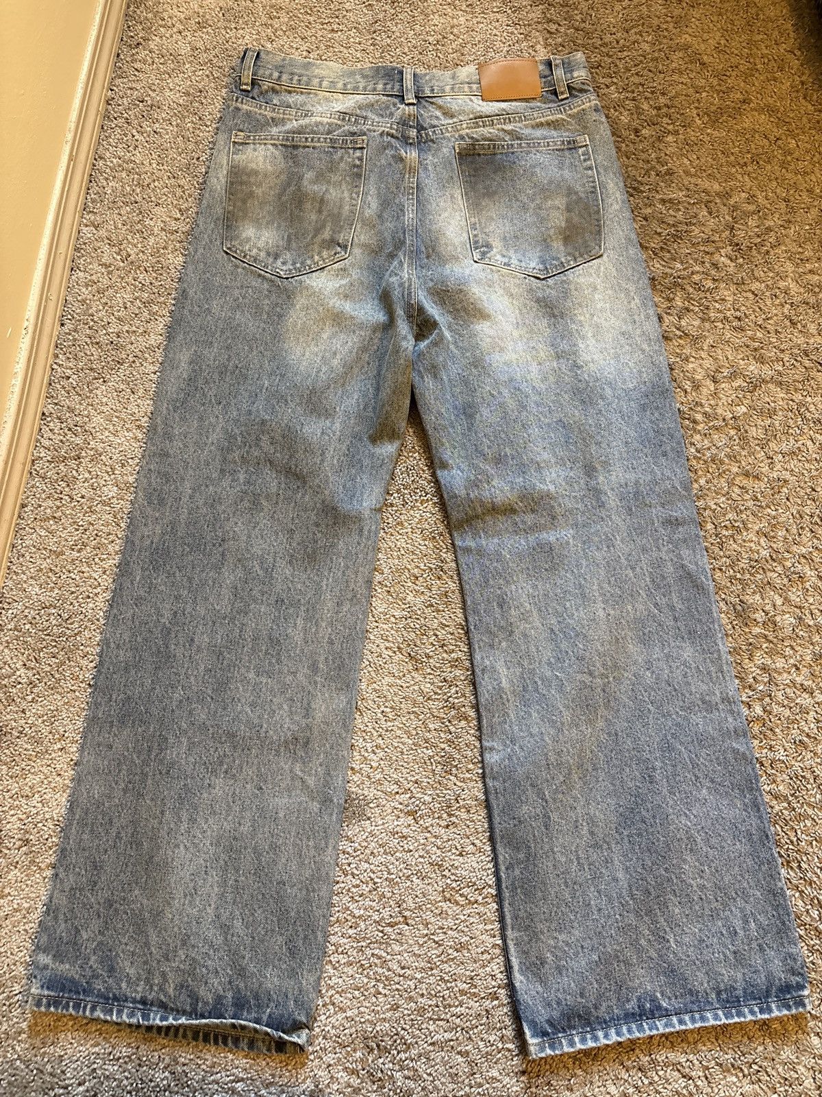 Other Mud Dyed Washed, distressed Blue Baggy Jeans Size US 35 - 2 Thumbnail