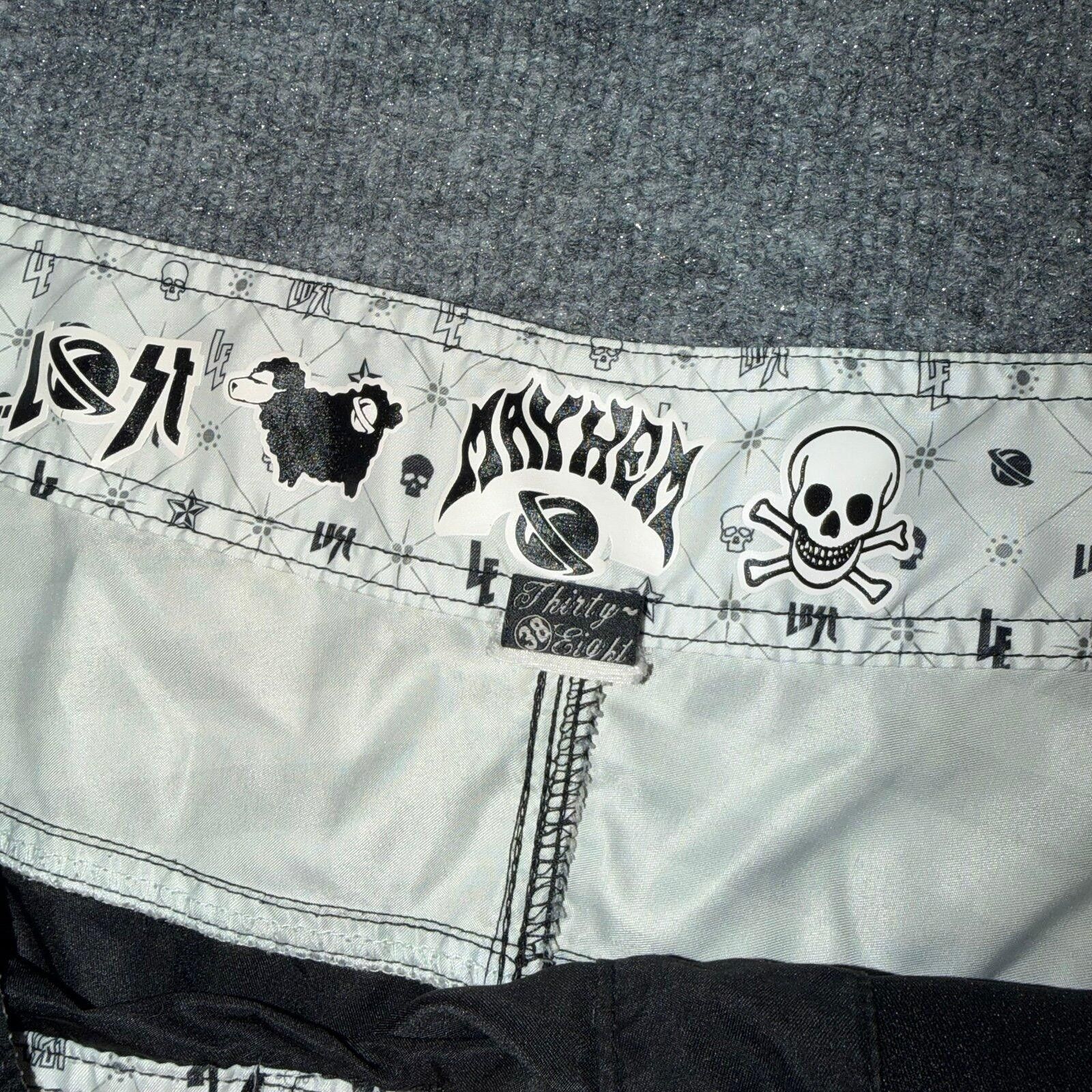 Billabong LOST Enterprises Skull Surf Board Shorts Mens XL 37 VTG Size US 36 / EU 52 - 4 Thumbnail