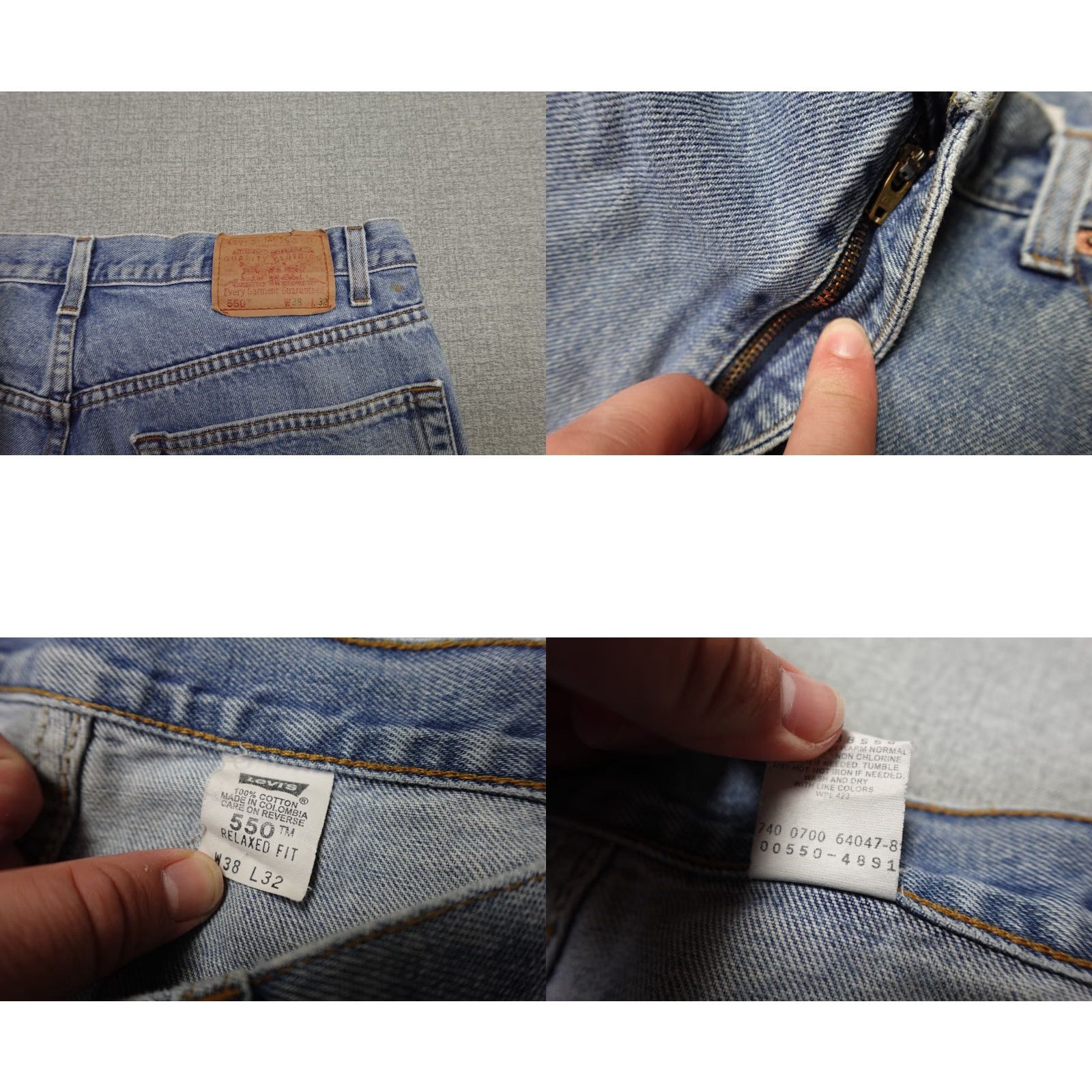 Levi's VINTAGE Levi's Jeans 550 Mens 36x32 Blue Light Wash Distressed Grunge Western Levi's 550 Jeans Mens 36x32 Blue Light Wash Distressed Grunge Western Size US 36 / EU 52 - 9 Thumbnail