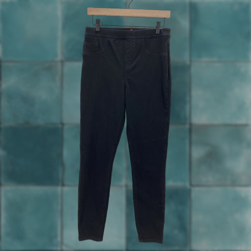 Spanx Spanx Ankle Leggings Womens Medium Black Pull On Stretch Denim Pants Size 32" / US 10 / IT 46 - 1 Thumbnail