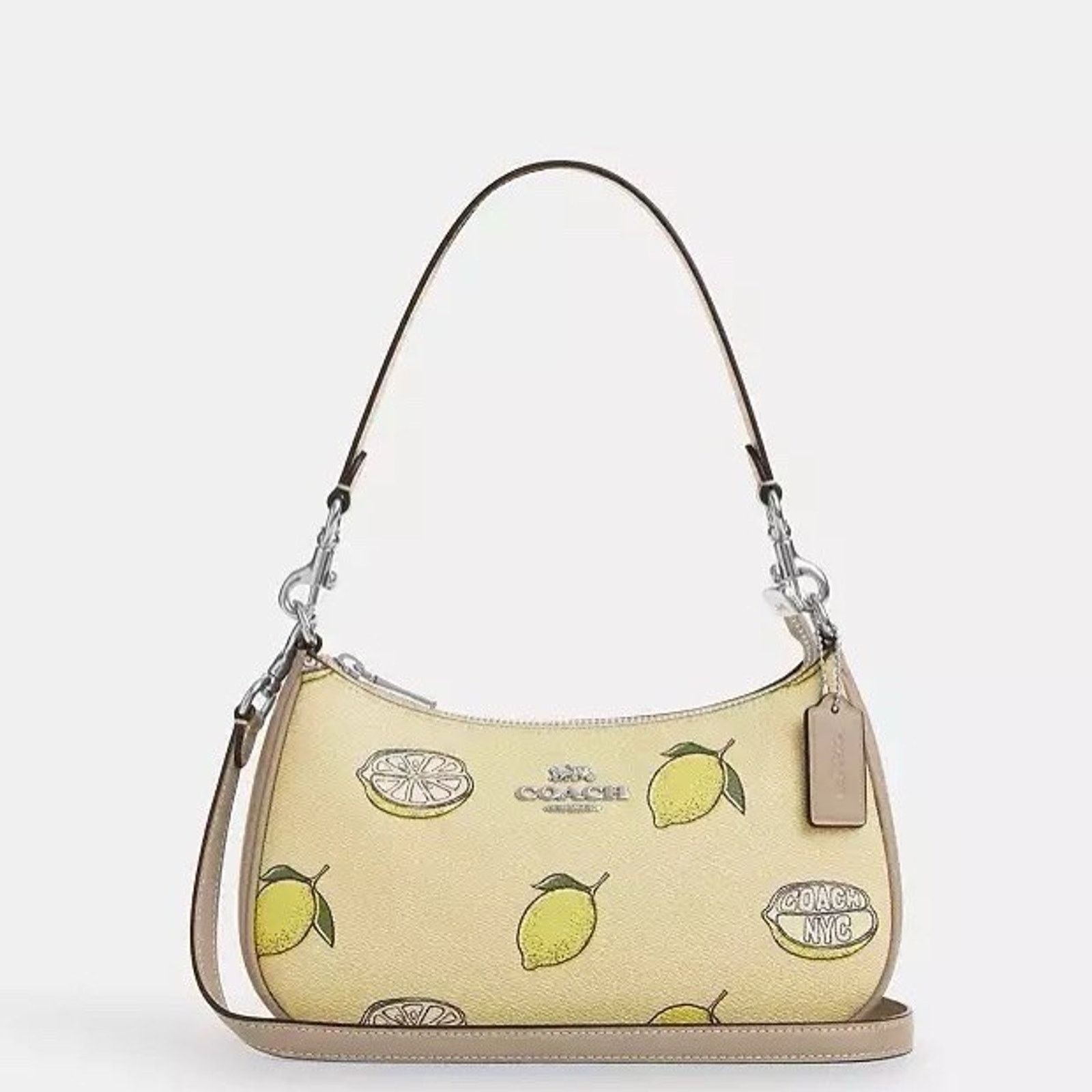 Coach NWT Coach Teri Shoulder Bag With Lemon CBA53 Garden Glade Size ONE SIZE - 5 Thumbnail