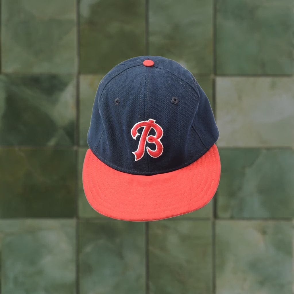 New Era Vintage New Era Pro Model Buffalo Bisons Hat Mens 7 Fitted Blue Red Made in USA Size ONE SIZE - 1 Thumbnail