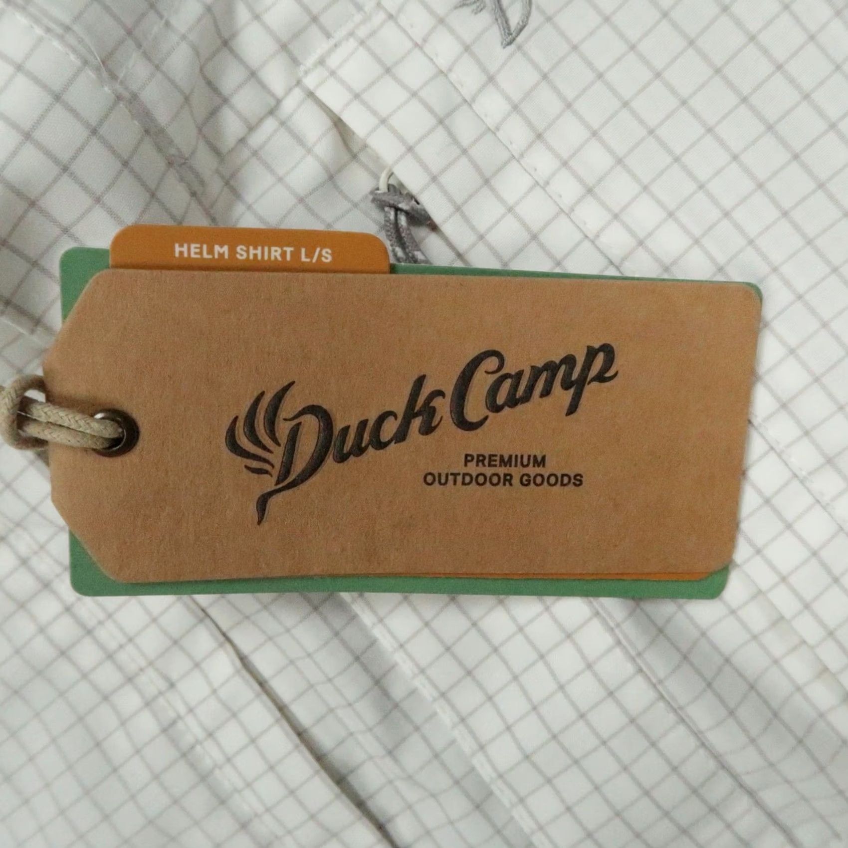 Vintage Duck Camp Shirt Mens 2XL White Check Long Sleeve Button-Up Pockets Casual Travel Outdoors Size US XXL / EU 58 / 5 - 4 Thumbnail