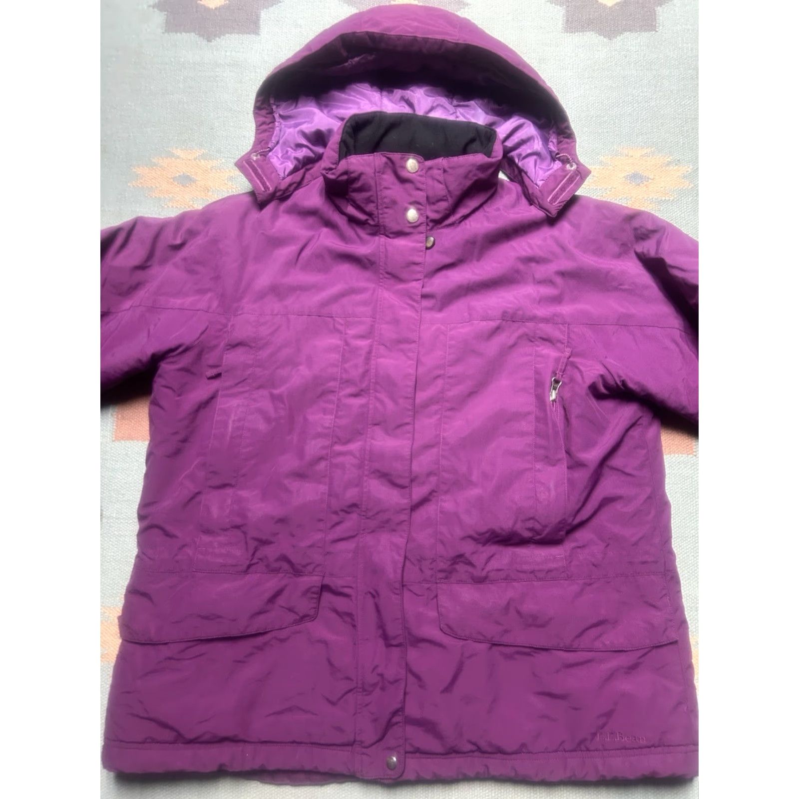 Vintage VINTAGE LL Bean hooded puffer jacket purple insulated ski snow Women’s 1X XL Jacket Hooded Winter Women’s XL Purple Nylon Ski G4 Size XL / US 12-14 / IT 48-50 - 2 Thumbnail