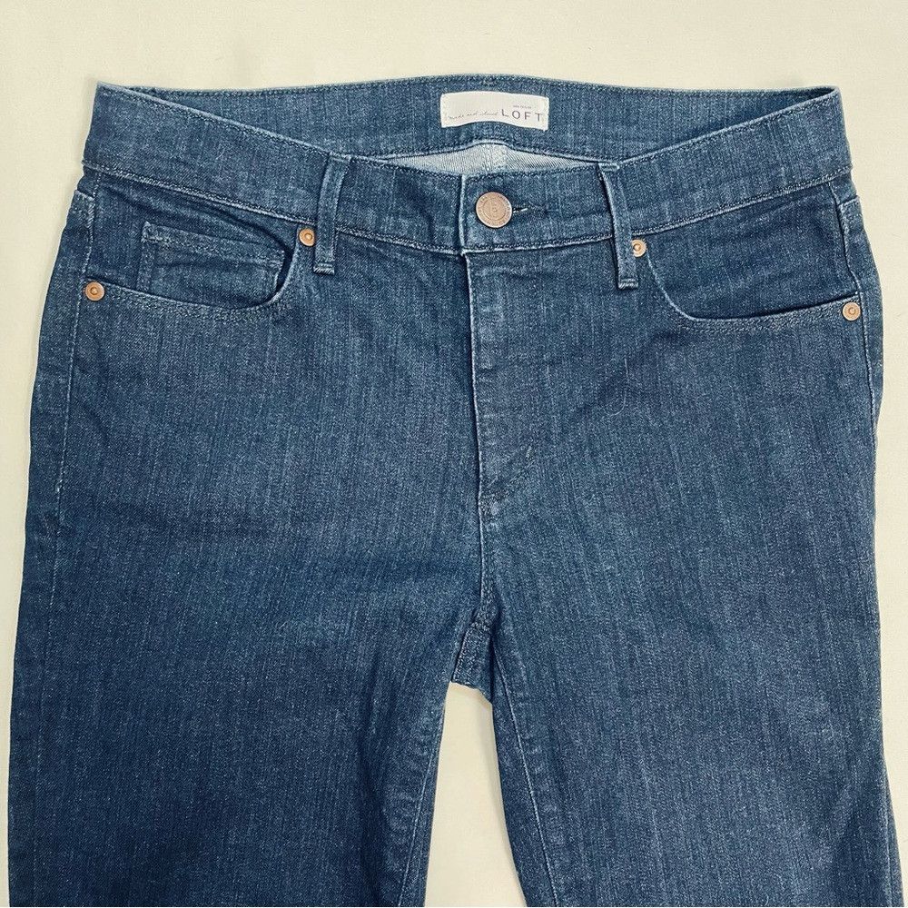 Loft Ann Taylor Loft Curvy Flare Dark Blue Denim Jeans Size 28 Size 28" / US 6 / IT 42 - 5 Thumbnail