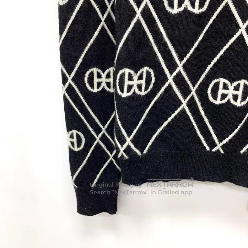 Hermes Hermes Black Diamond Jacquard Embroidered Cashmere Long Sl Size XS / US 0-2 / IT 36-38 - 4 Thumbnail