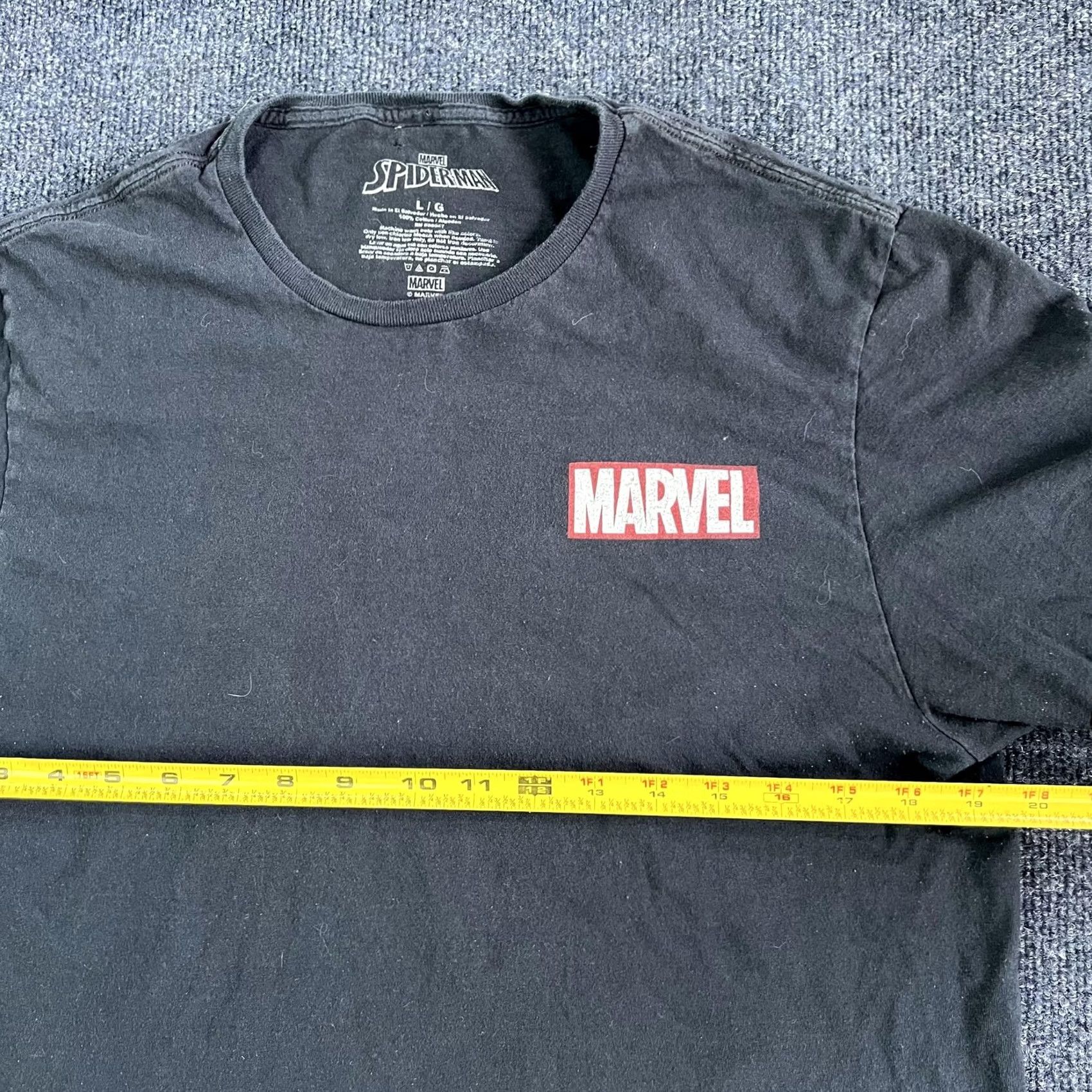 Vintage Marvel Spider-Man Shirt Mens Large Black Comic Book Cover Graphic Tee T-Shirt Size US L / EU 52-54 / 3 - 5 Thumbnail