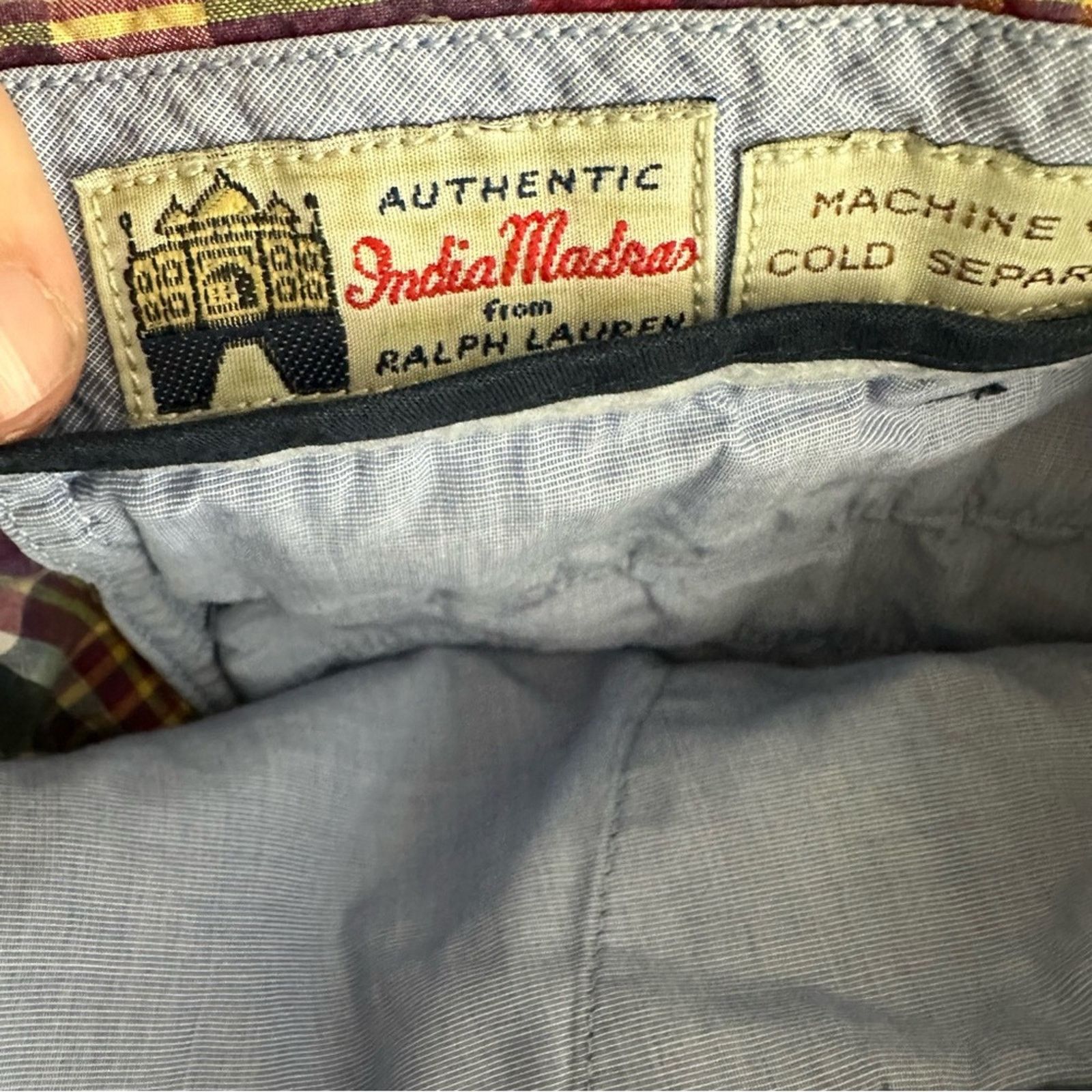 Polo Ralph Lauren Vintage 1990s Polo Ralph Lauren Plaid Men's Shorts Size 38 Size US 38 / EU 54 - 7 Thumbnail