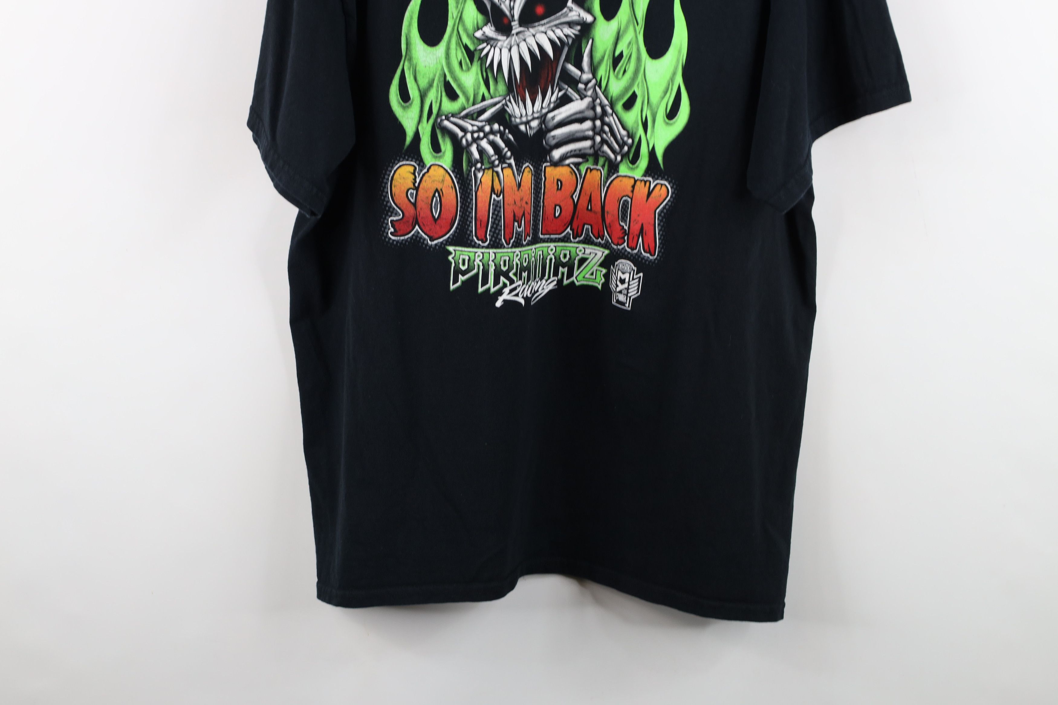Vintage Y2K Streetwear Full I'm Back Piranaz Racing Fire T-Shirt Size US XXL / EU 58 / 5 - 16 Thumbnail