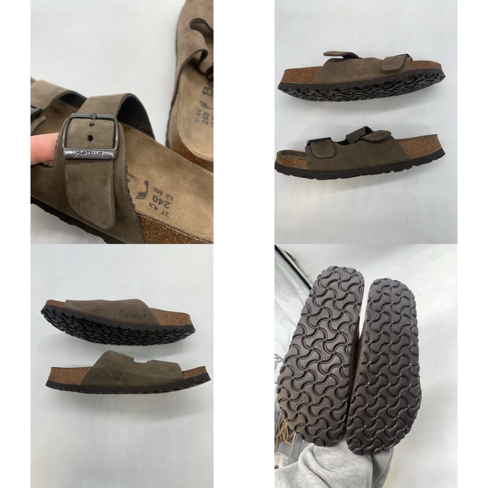 Birkenstock Birkenstock Sandal Women’s 6 37 Leather 2-Strap Betula Slip-On Flat Footbed Mocca Brown Size US 5 / IT 35 - 8 Thumbnail