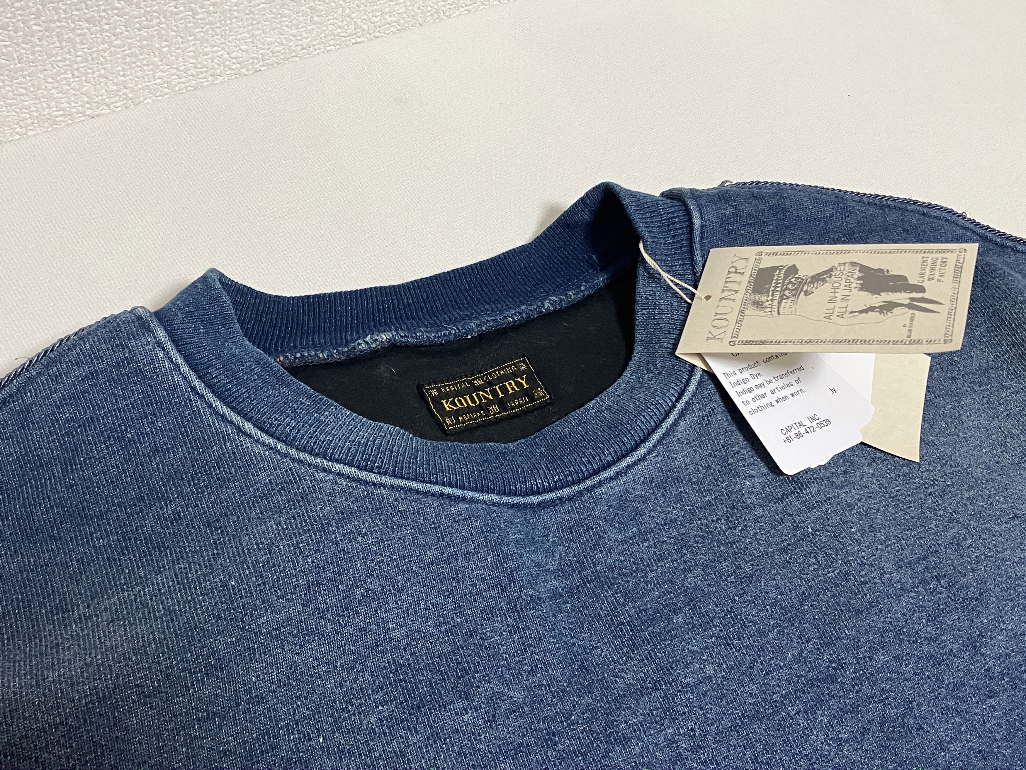 Kapital KAPITAL IDG BORO 2TONE BIG sweatshirt indigo brand new 3 Size US L / EU 52-54 / 3 - 3 Thumbnail