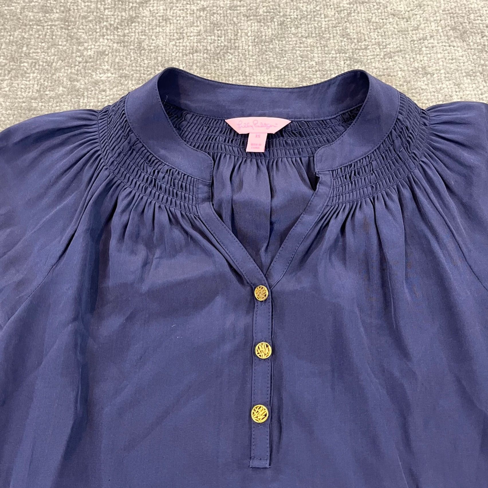 Lilly Pulitzer Lilly Pulitzer Women's Blouse XS Silk Colorblock Elsa Blue Pink Casual Office Wear Size XS / US 0-2 / IT 36-38 - 2 Thumbnail