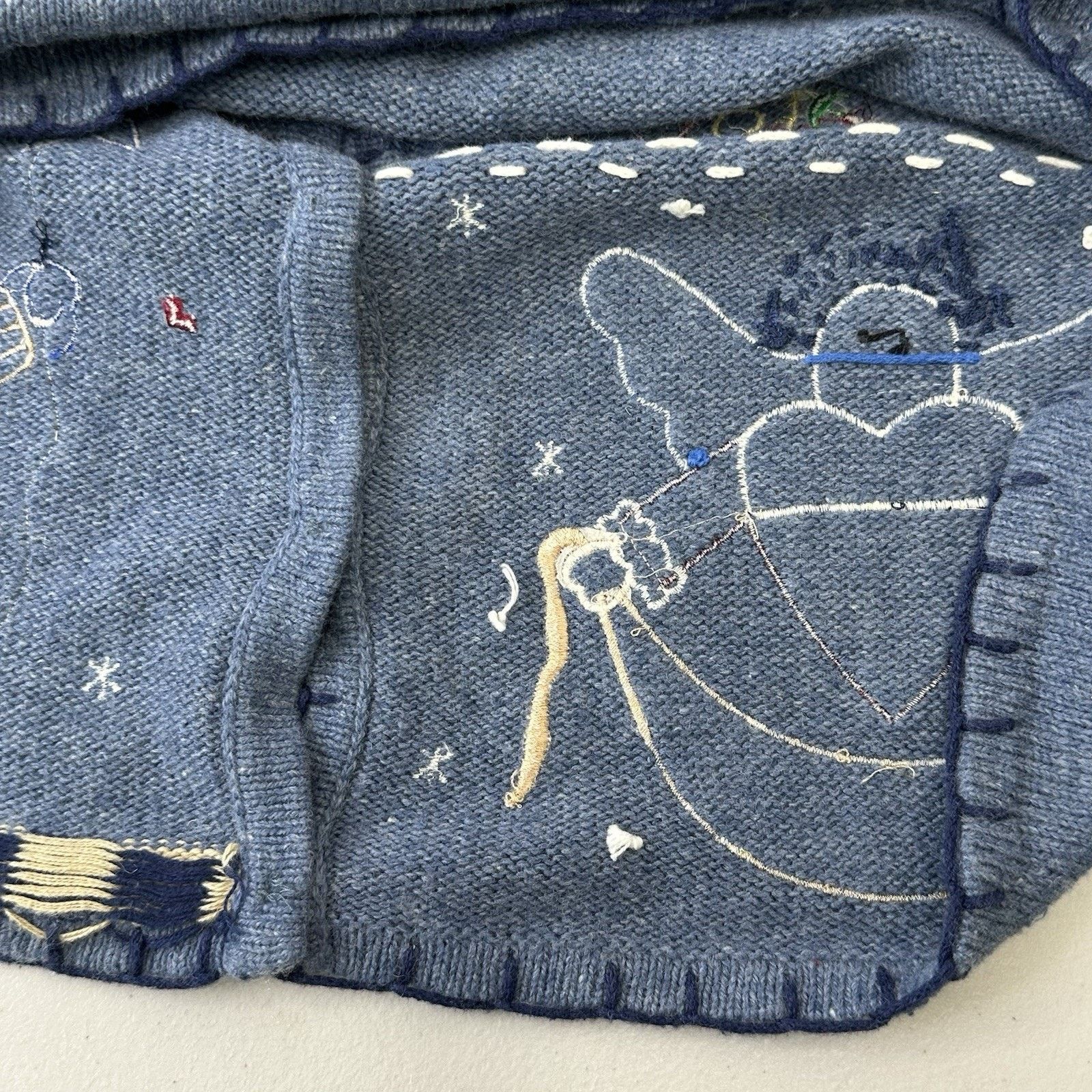 Other Segue Noel Vintage L Christmas Sweater Vest EUC Embroidered Size L / US 10 / IT 46 - 15 Thumbnail