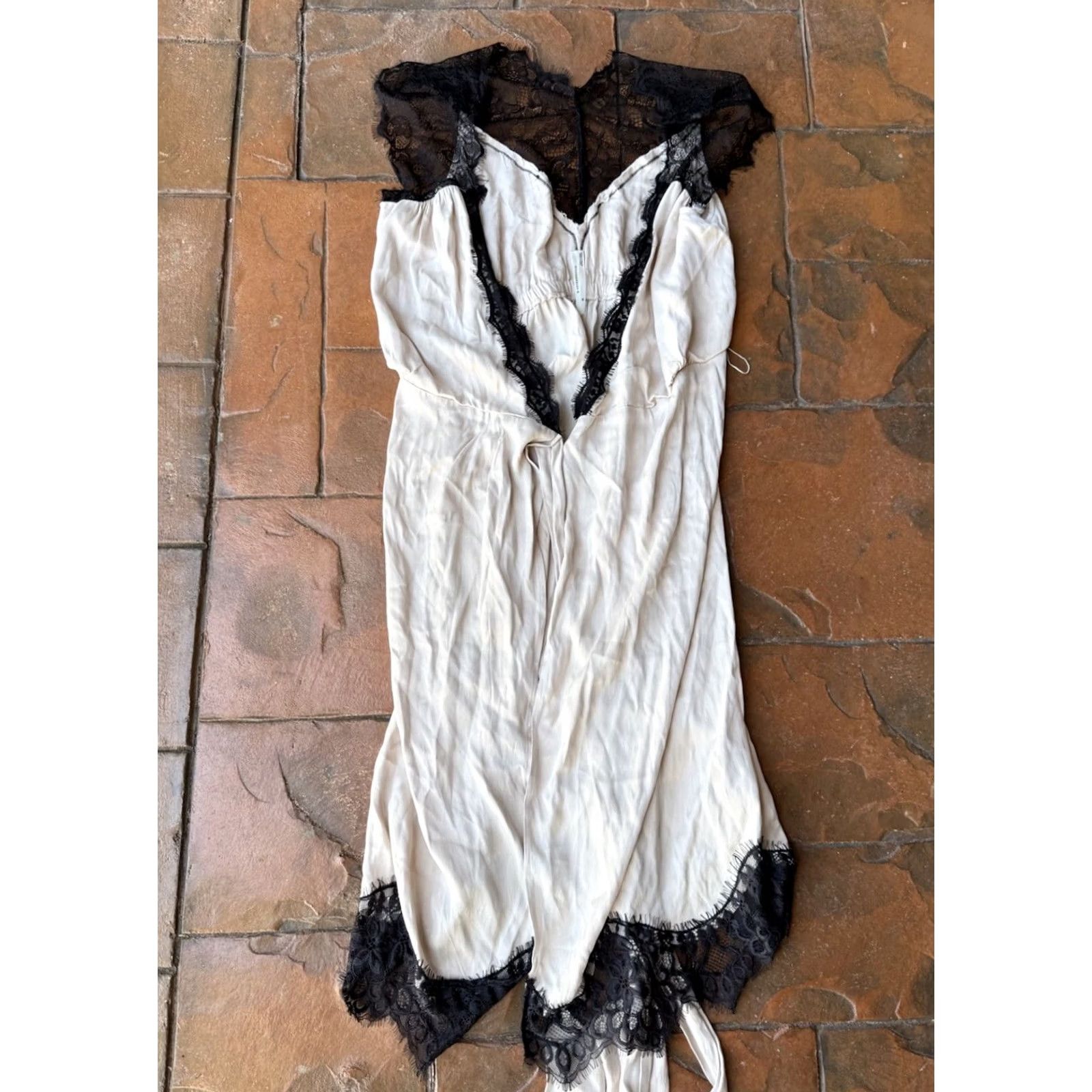 Anthropologie VINTAGE Anthropologie Black Lace Sleeveless Wrap Midi Dress Women’s XS Size XS / US 0-2 / IT 36-38 - 3 Thumbnail