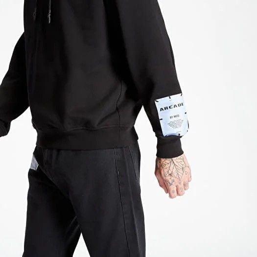 McQ Alexander McQueen MCQ Alexander McQueen Relaxed Hoodie Arcade Patch Dark Black Size US XL / EU 56 / 4 - 2 Thumbnail