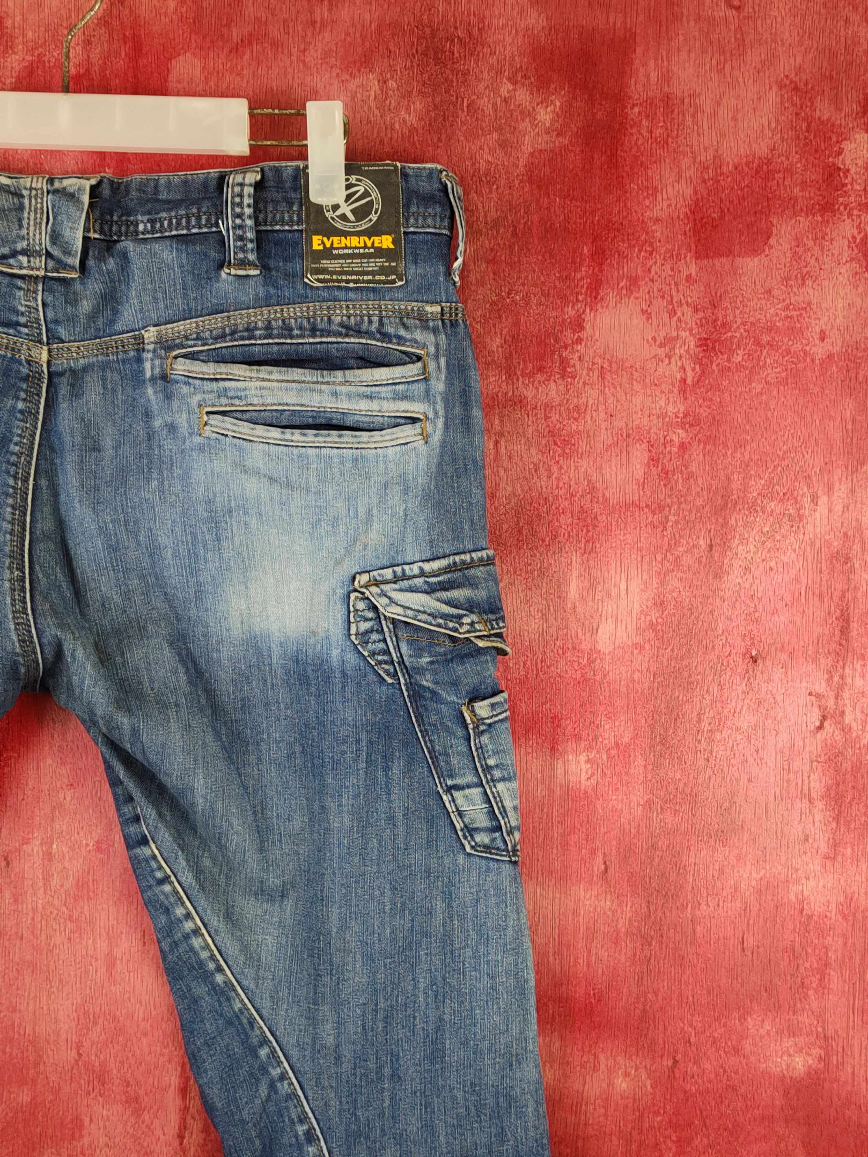 Japanese Brand × Vintage Evenriver Blue Faded Distressed Ripped Jeans #S1856 Size US 31 - 11 Thumbnail