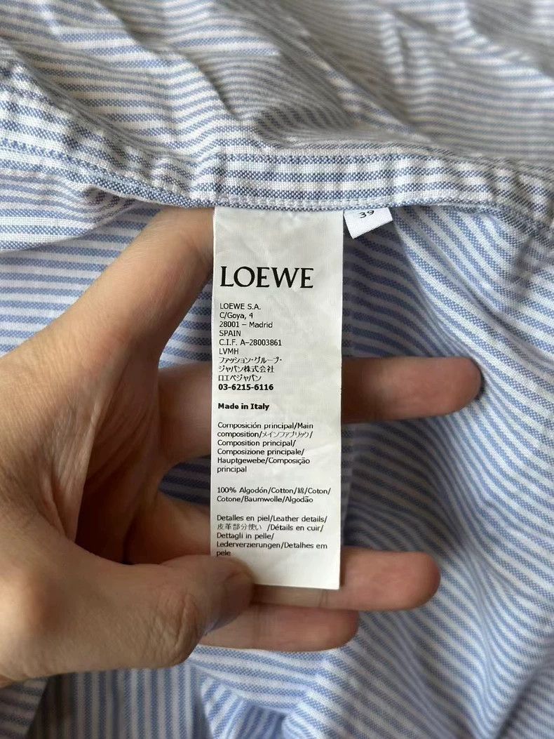 Loewe LOEWE size39 Striped leather shirt Size XS / US 0-2 / IT 36-38 - 4 Thumbnail