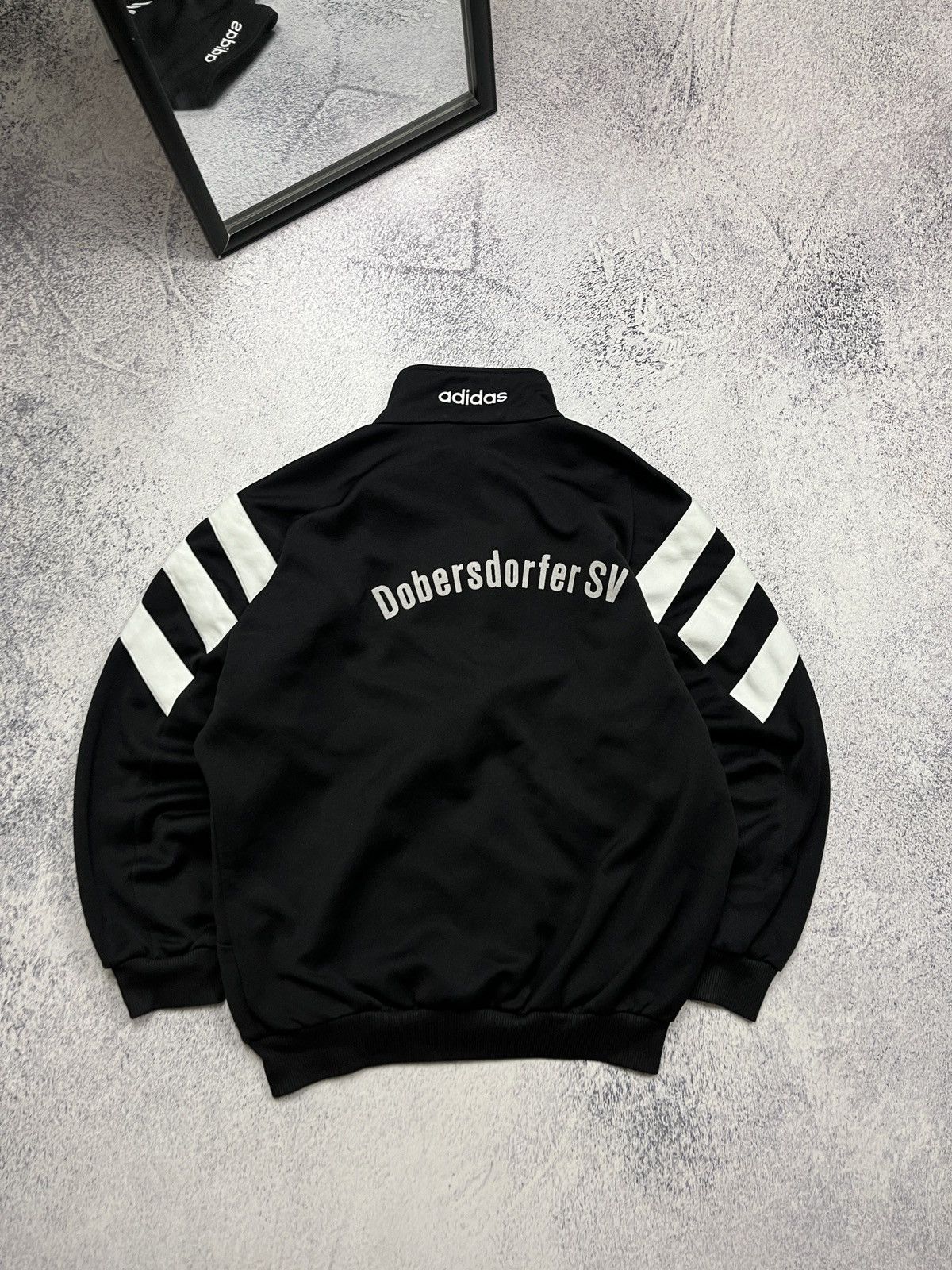 Adidas Rare Vintage Adidas Football Track Jacket Blue & Black 90’s Size US L / EU 52-54 / 3 - 10 Thumbnail