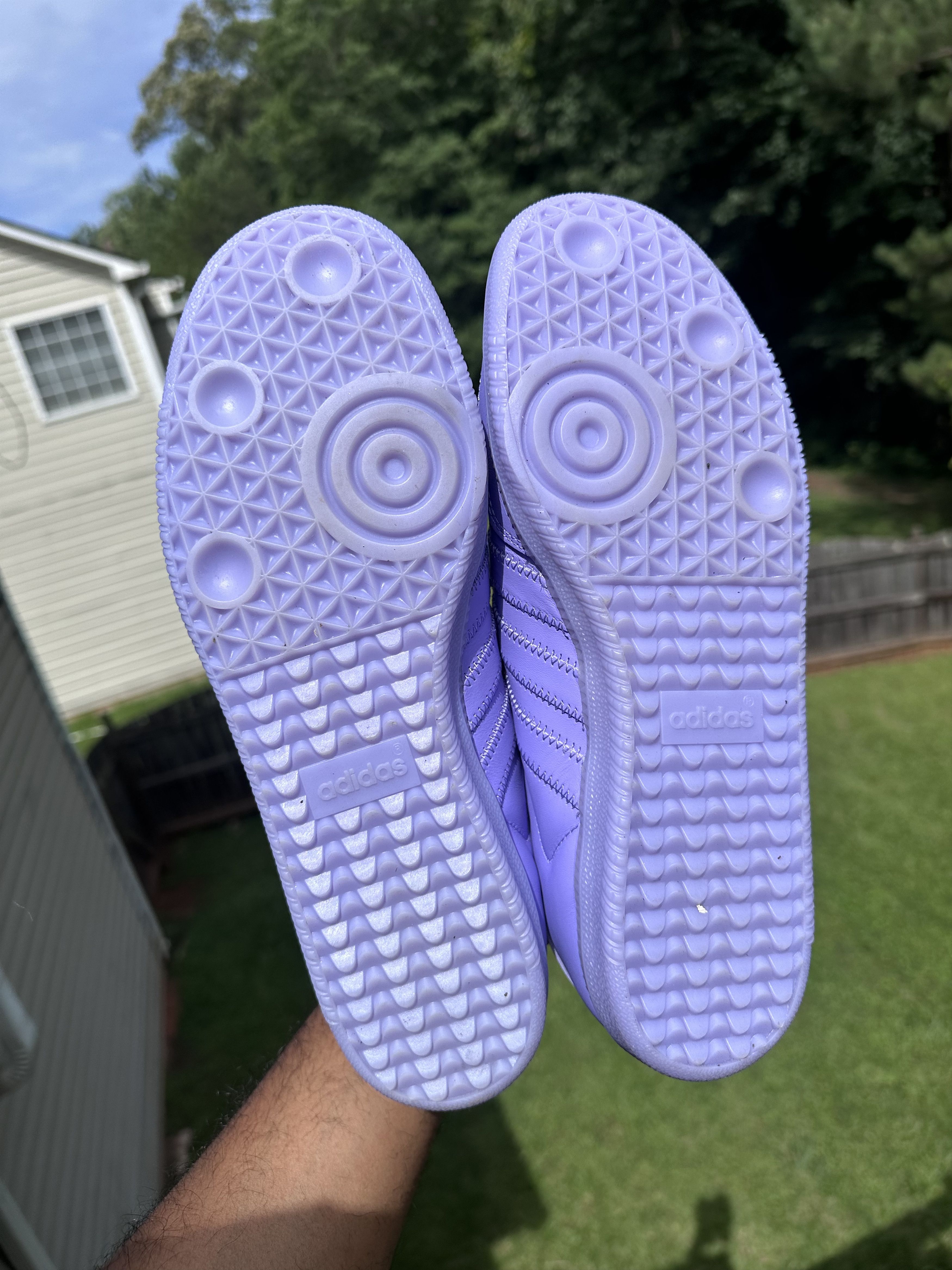 Adidas × Pharrell Adidas Humanrace Samba Purple 9.5 Size US 9.5 / EU 42-43 - 8 Thumbnail