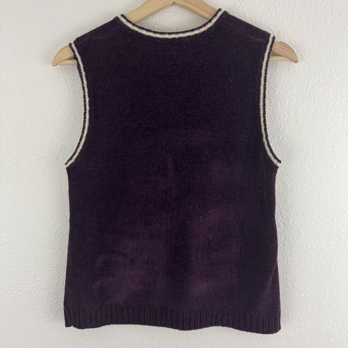 Other WHITE STAG Vintage 90s Dark Purple Fair Isle Sweater Vest Size M / US 6-8 / IT 42-44 - 7 Thumbnail