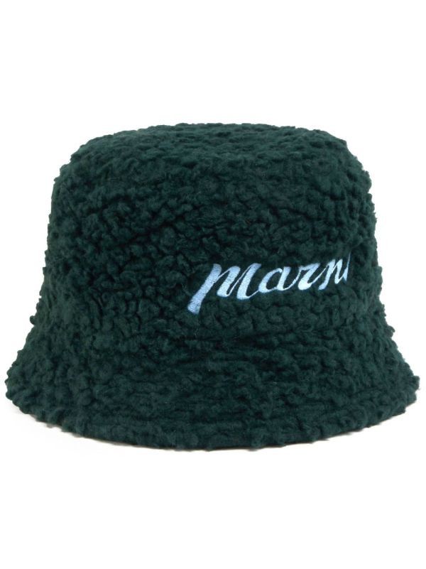 Marni o1w1db10824 Size: OS / Hat in Dark Green Size ONE SIZE - 1 Thumbnail