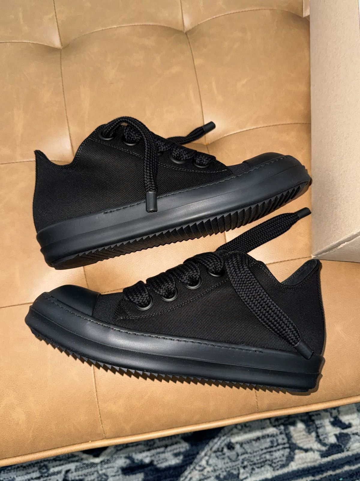 Rick Owens Drkshdw Rick owens jumbo lace canvas sneakers 46 Size US 13 / EU 46 - 3 Thumbnail