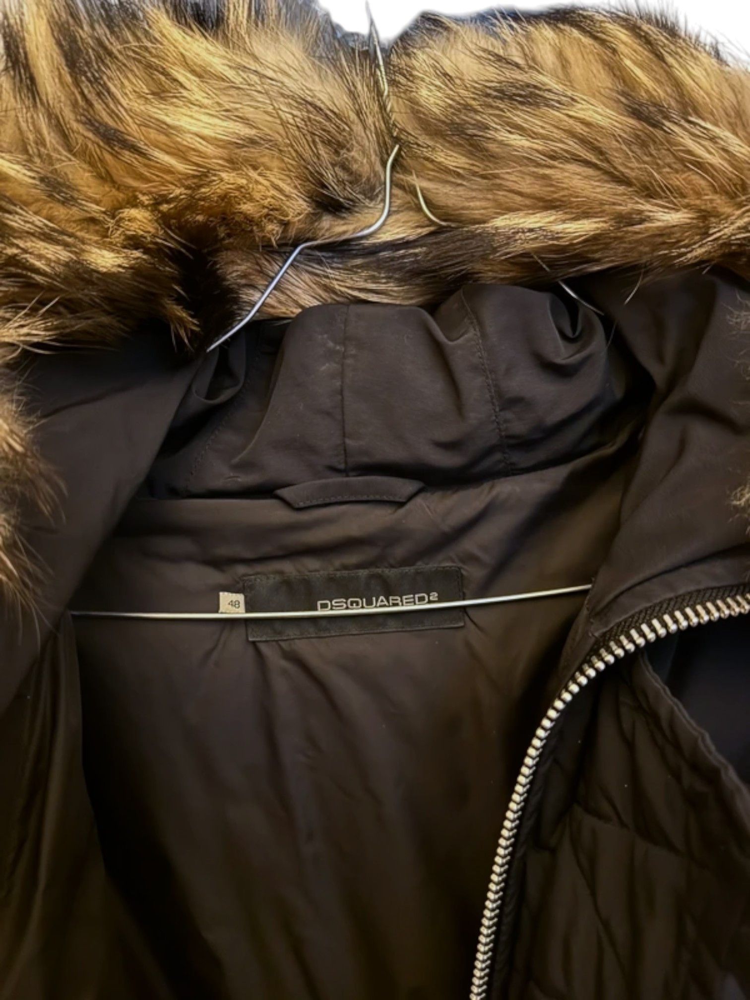 Dsquared2 Dsquared² “Mother Fluff” Down Jacket with Fur Hood – Size 48 Size US M / EU 48-50 / 2 - 6 Thumbnail