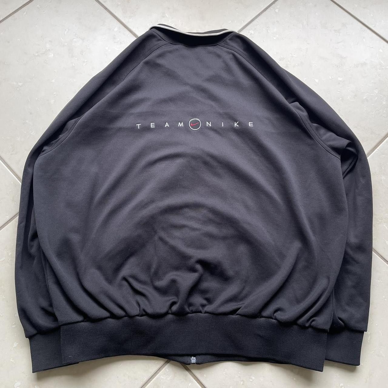 Nike × Vintage Vintage Y2K 90's Team Nike Black Full Zip Jacket Size US XXL / EU 58 / 5 - 1 Thumbnail