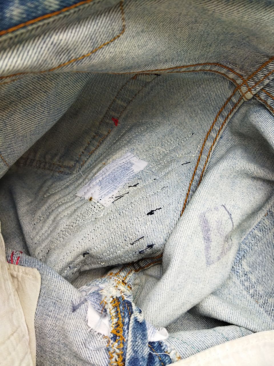 Levi's Vintage Clothing Levis Vintage 501 Redline Custom Boro Patchwork Jeans Size US 34 / EU 50 - 11 Thumbnail