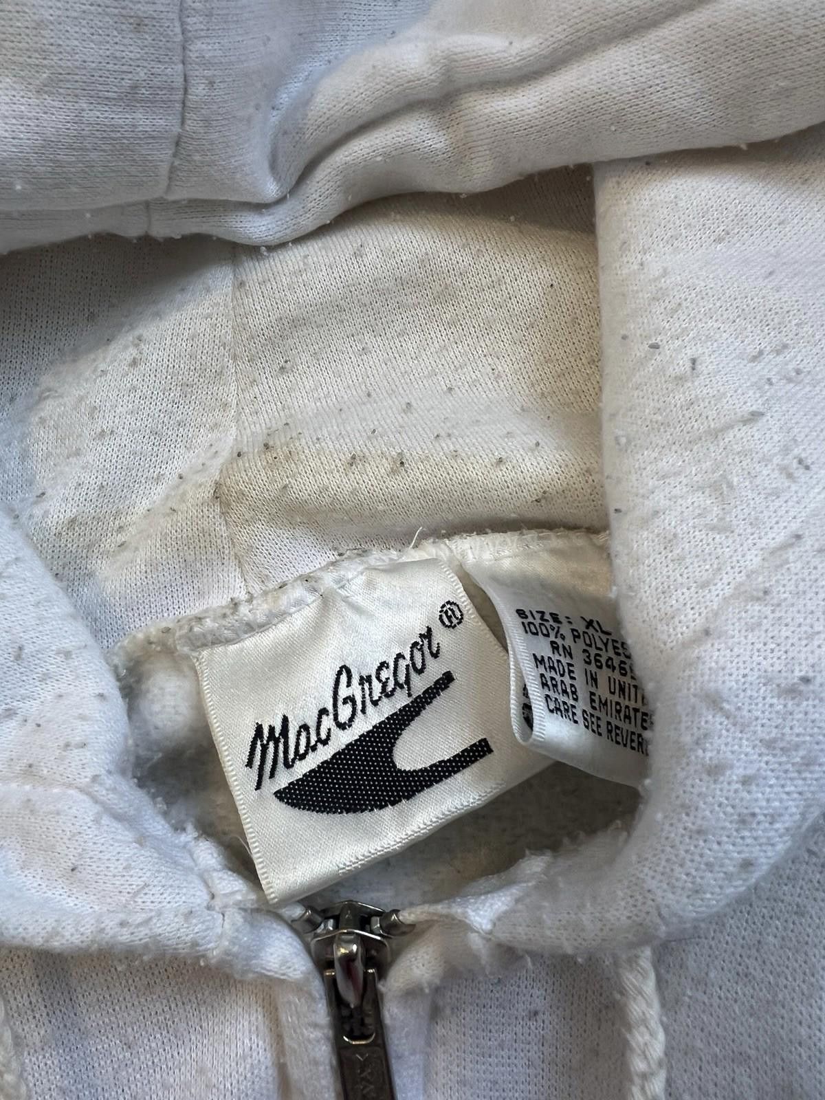 MacGregor Vintage Macgregor White Zip Up Sweatshirt Size XL Size US XL / EU 56 / 4 - 4 Thumbnail