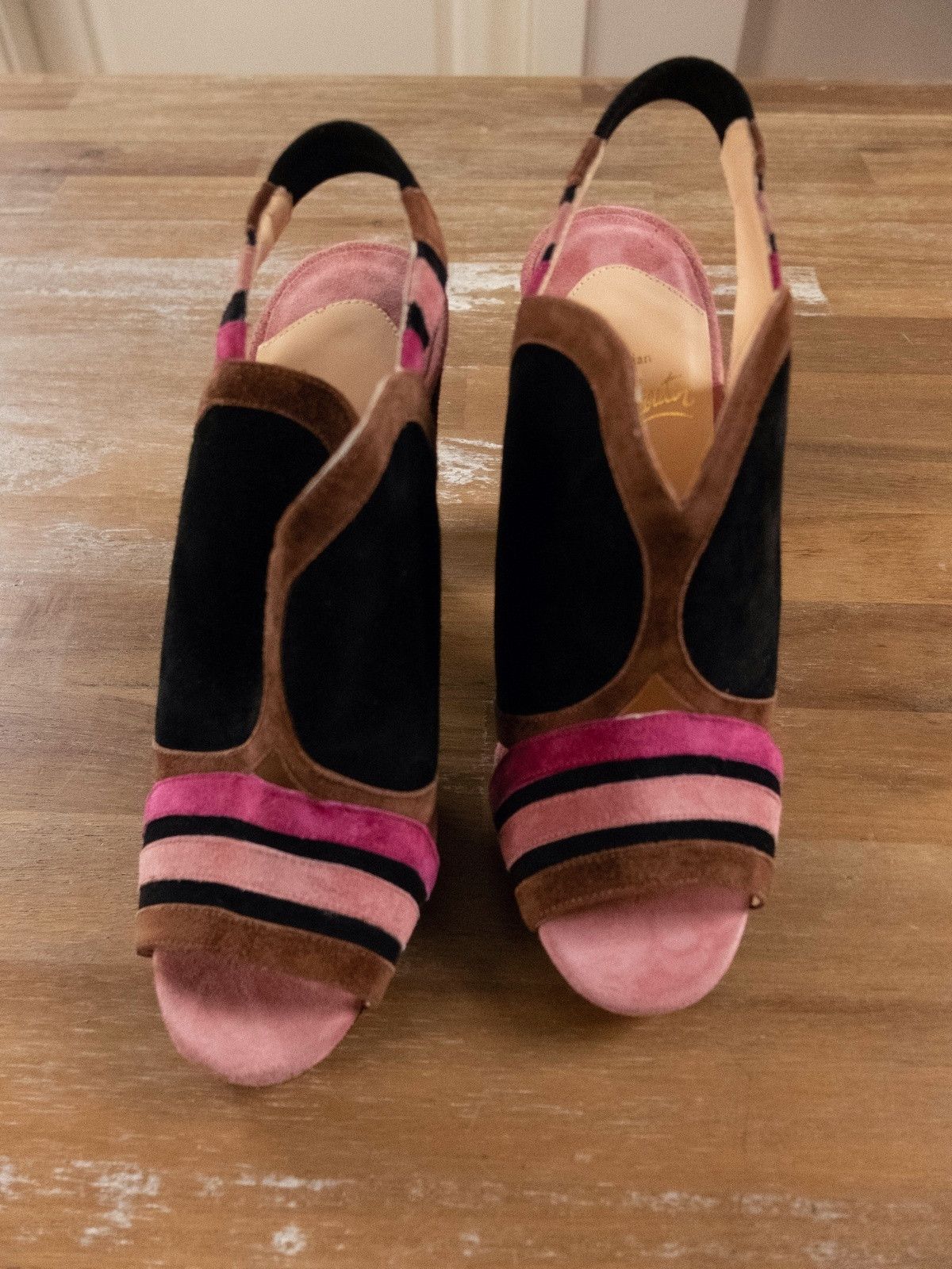 Christian Louboutin CHRISTIAN LOUBOUTIN Fourmi pink suede slingback sandals 6 36 Size US 6 / IT 36 - 3 Thumbnail