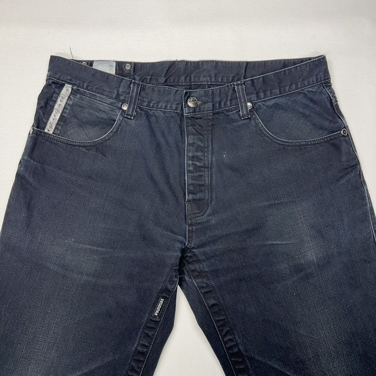 Vintage Parish Jeans Black Denim Straight Distressed Y2K Baggy Size US 40 / EU 56 - 5 Thumbnail