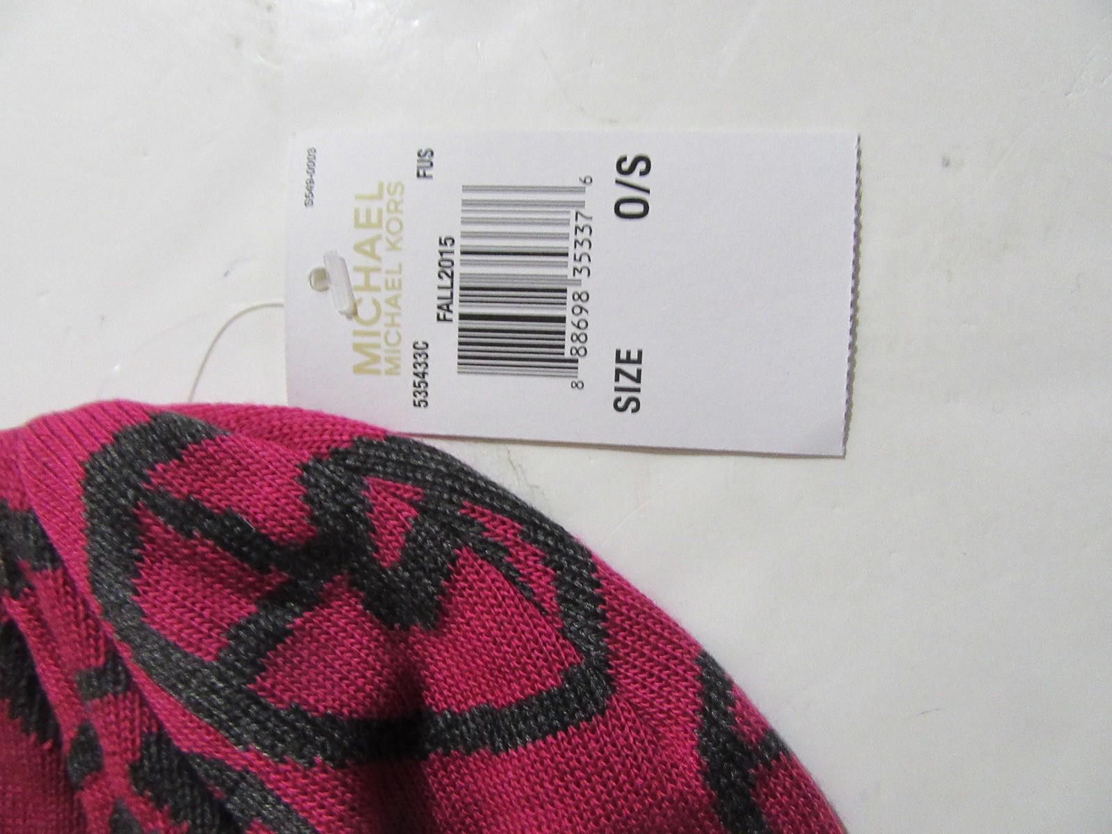 Michael Kors Michael Kors Classic Monogram Logo Beanie Hat Fuschia NWT Size ONE SIZE - 2 Thumbnail