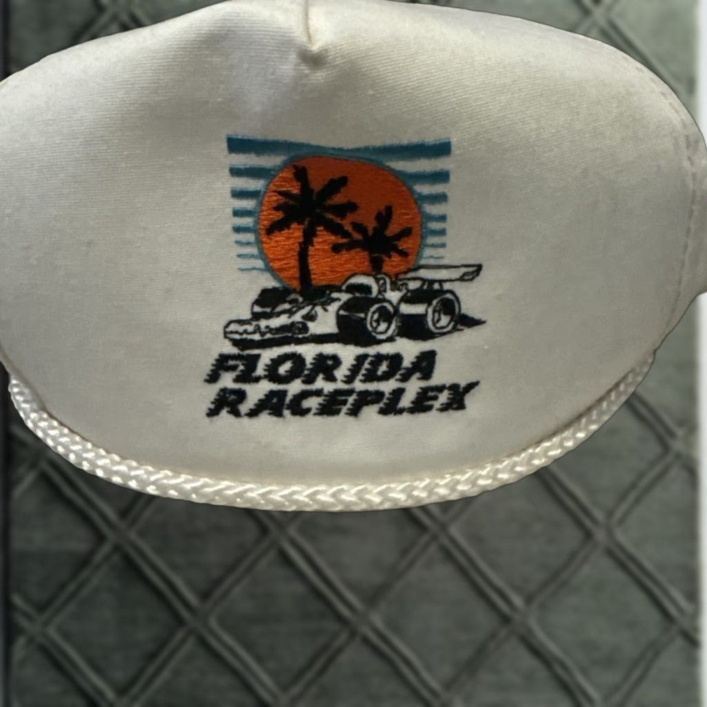 Roper VINTAGE 80s Florida RacePlex Racing White Rope Snapback Hat Cap Men One Size Race Car Accessories - Mens Size ONE SIZE - 1 Thumbnail
