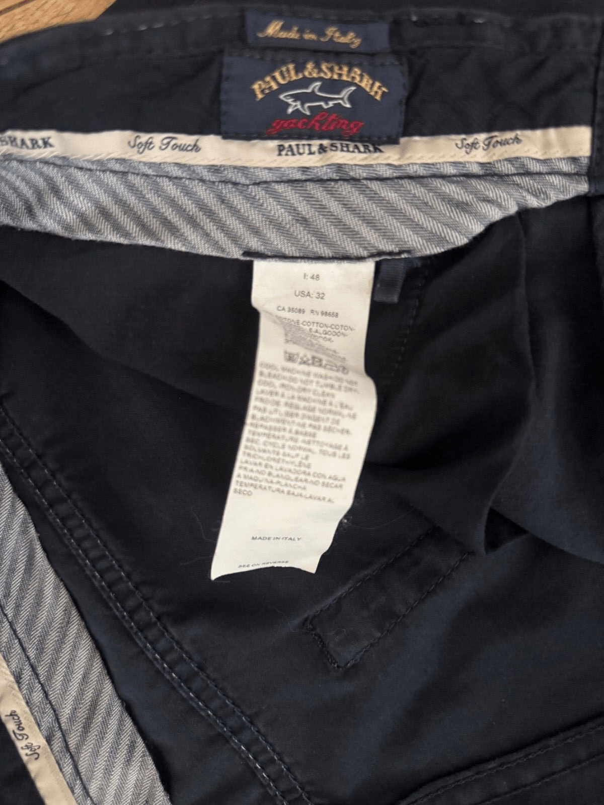 Paul & Shark Paul & Shark Men's 32x32 Soft Touch Navy Blue Chinos Pants Size US 32 / EU 48 - 3 Thumbnail