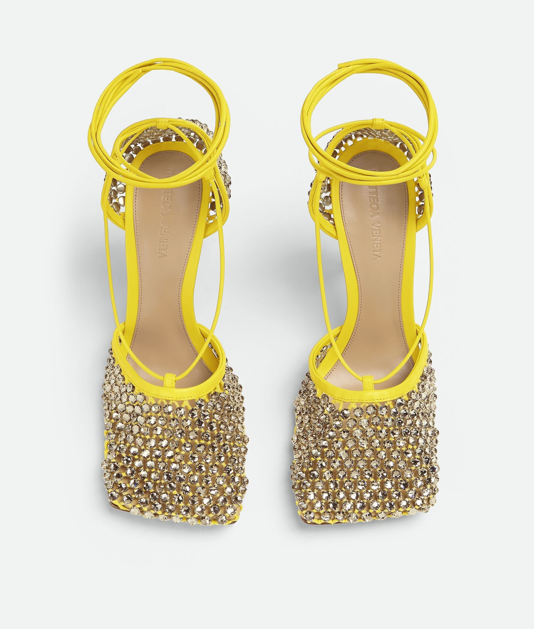 Bottega Veneta o1n1vont0924 Stretch Sandal Fabric Leather in Yellow Size US 10 / IT 40 - 4 Thumbnail